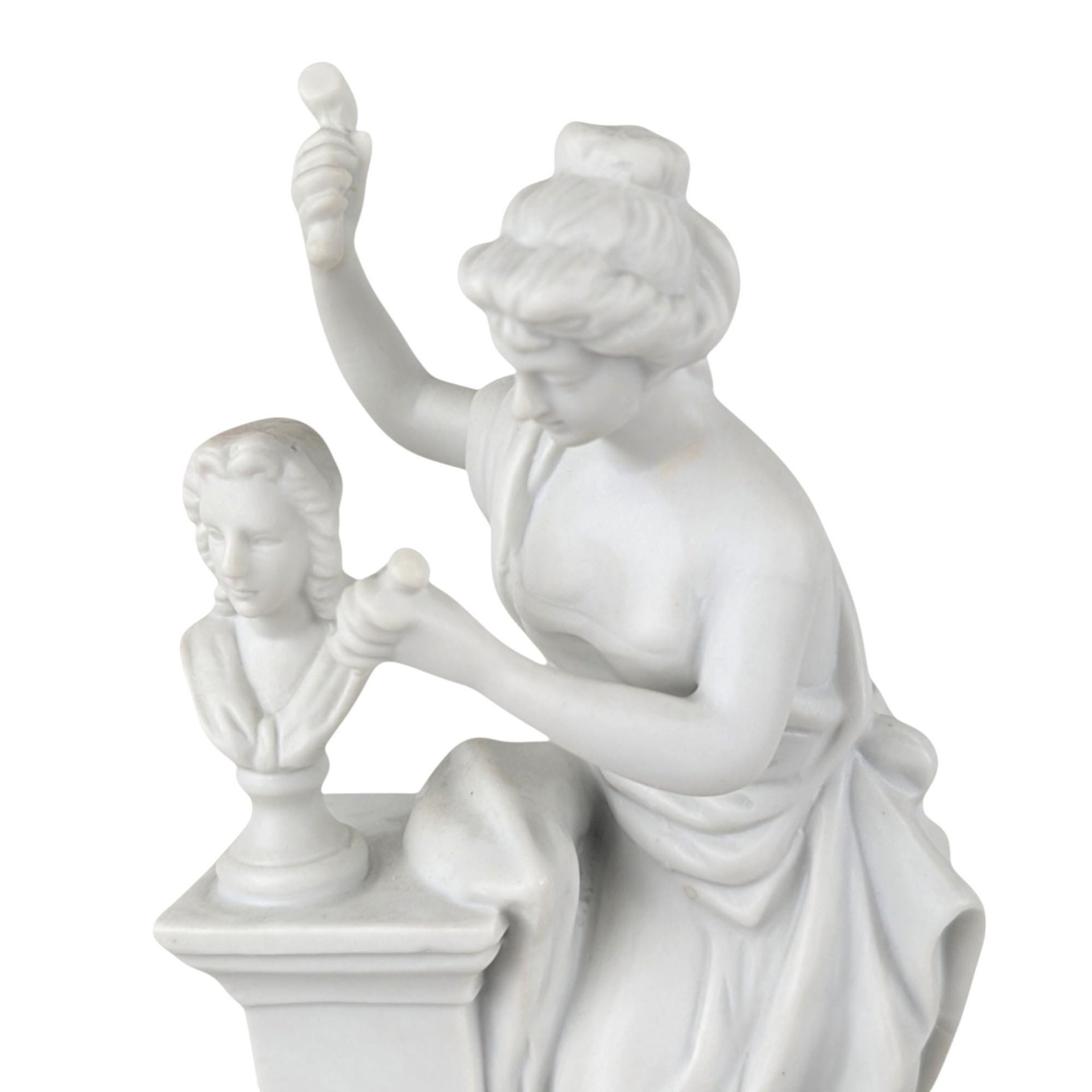 Vintage Andrea by Sadek Bisque Greek Muse Figurines, Memory & Artist Pair, 8.5" Elegant Home Decor, Gift for Art Lovers, Shelf Decor