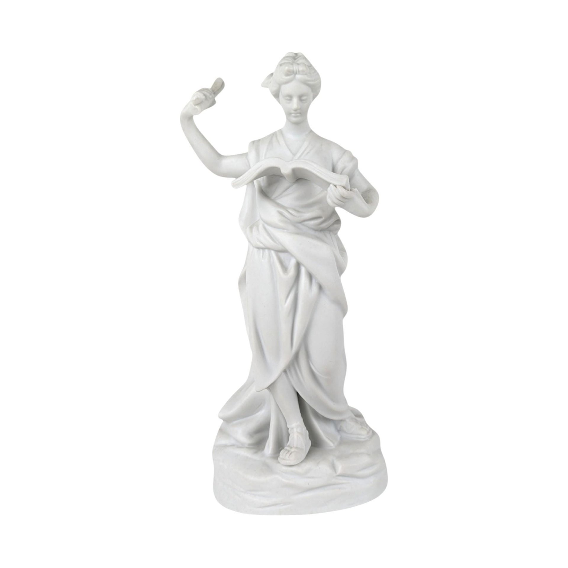 Vintage Andrea by Sadek Bisque Greek Muse Figurines, Memory & Artist Pair, 8.5" Elegant Home Decor, Gift for Art Lovers, Shelf Decor