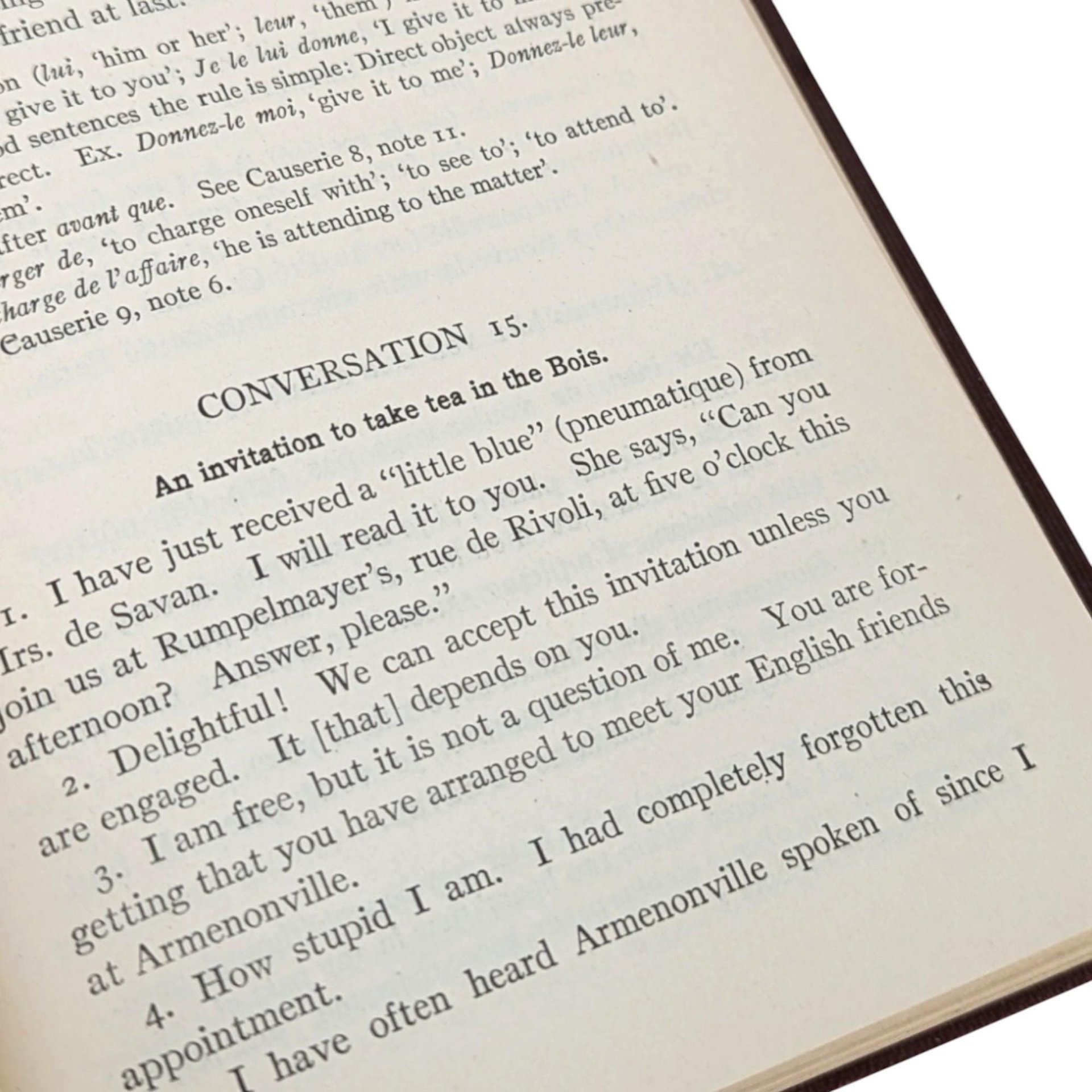 1918 Causeries en France French Conversation Book, Military Conversations, Antique Language Study, Gift for Linguist, Military History Buff