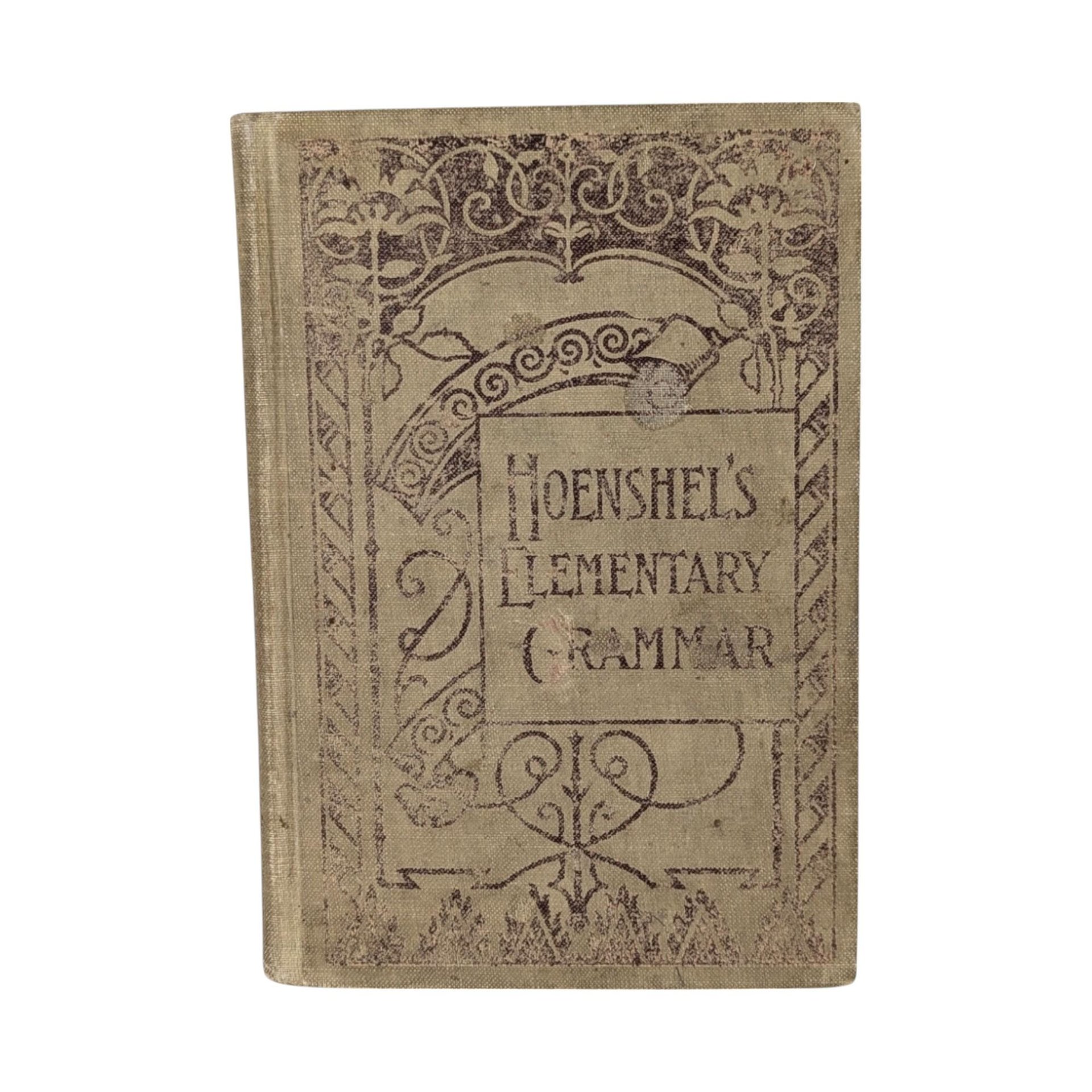 1899 Hoenshel's Language Lessons & Elementary Grammar Book, Antique Schoolbook, Vintage Educational Book, Gift for Teacher
