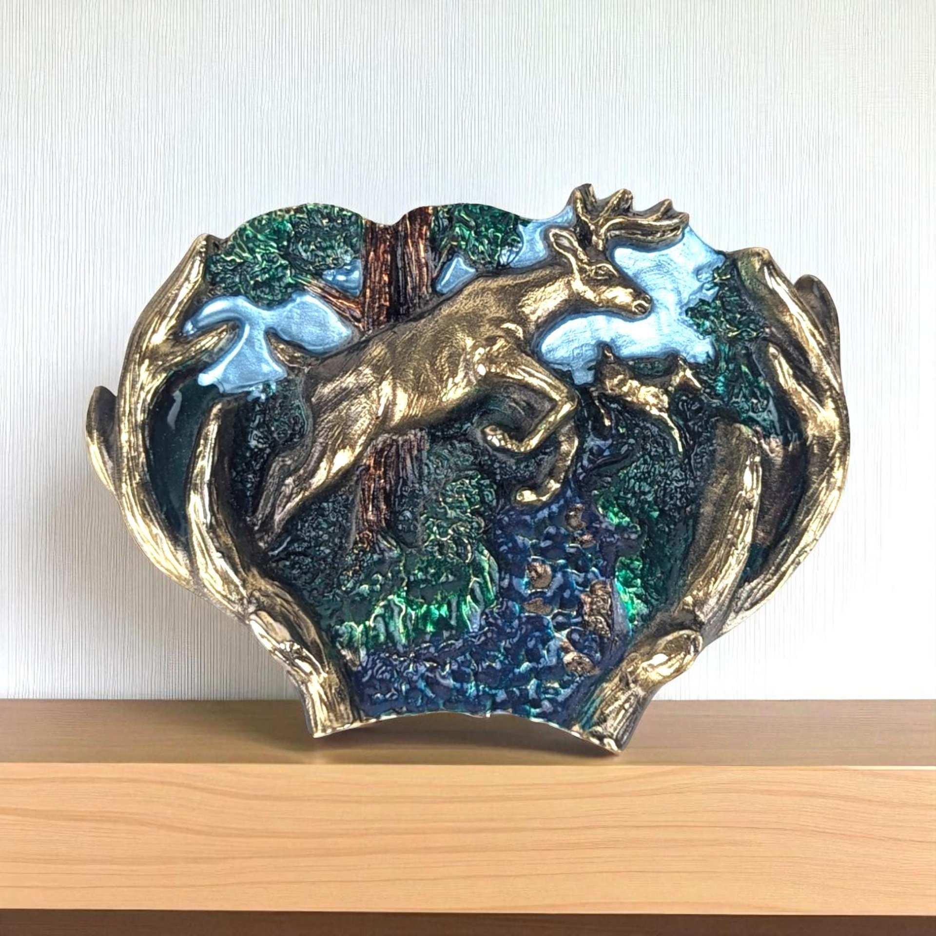 Vintage 1982 Leaping Buck & Doe Belt Buckle | Hunting Belt Buckle | Wildlife Buckle | Gift for Hunter