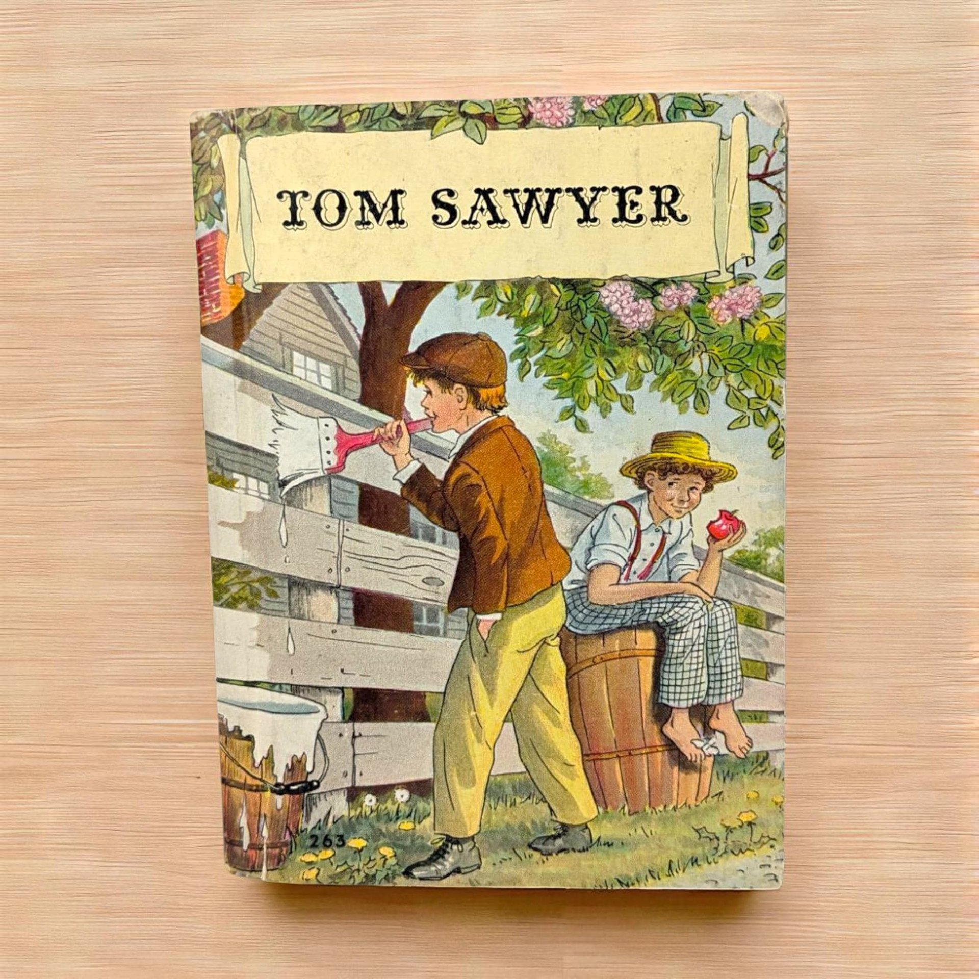 Vintage Tom Sawyer Book, Samuel Clemens Abridged Edition, Classic Children's Literature, Gift for Book Lovers