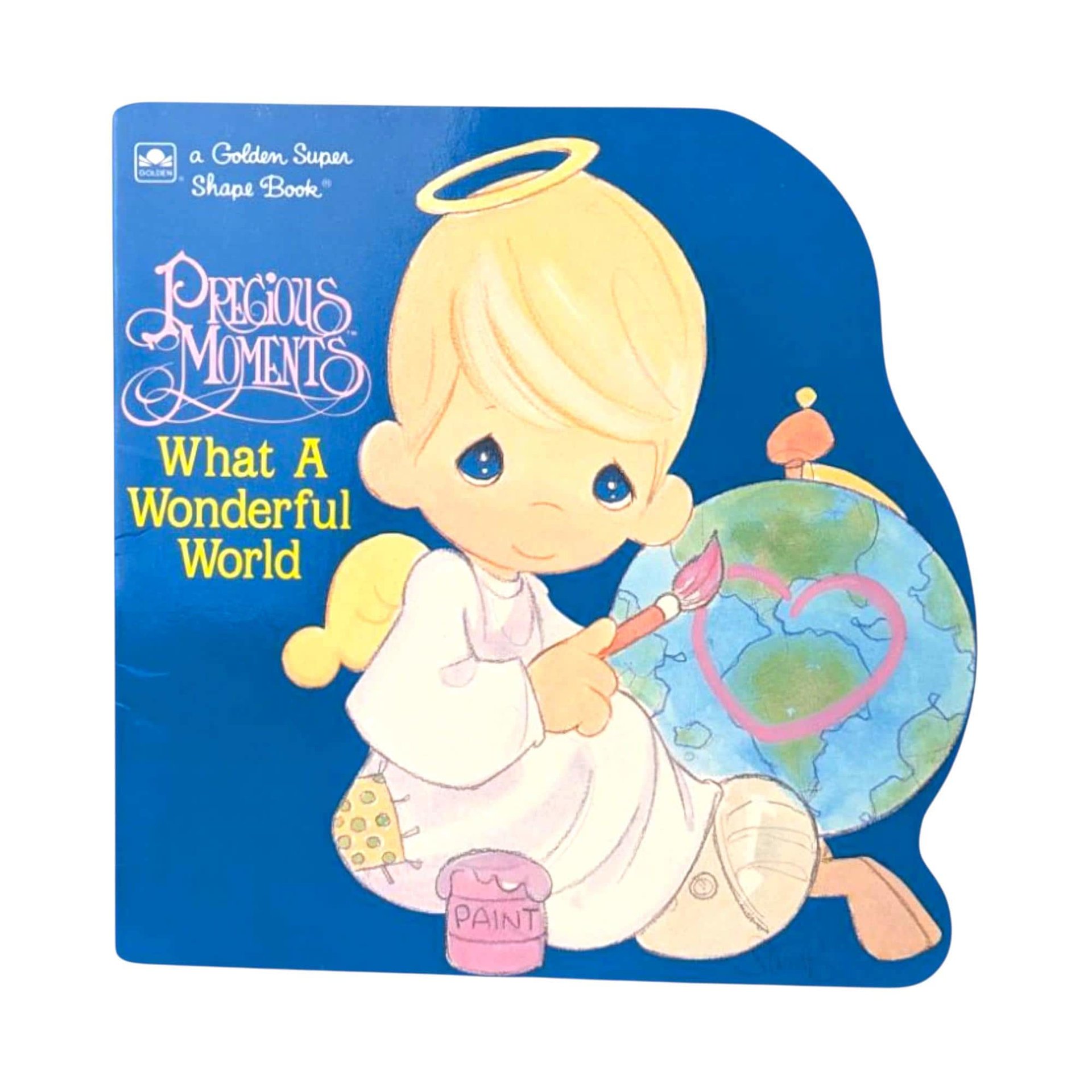 1992 Precious Moments Book, What a Wonderful World Golden Book, Collectible Children's Book, Gift for Nursery