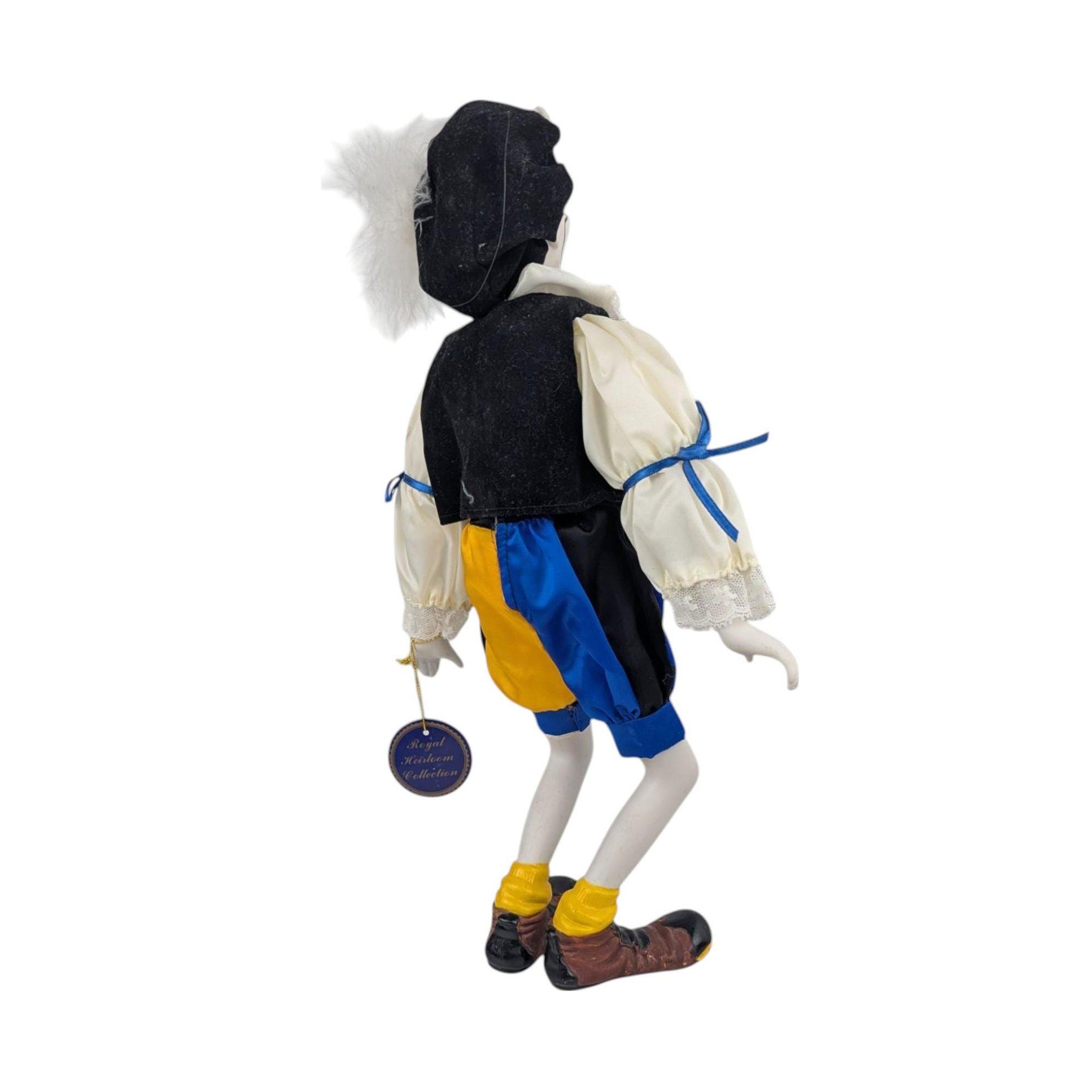 Vintage Clown Doll, Porcelain Face and Limbs, Collectible Display Doll, Whimsical Home Decor, Gift for Clown Enthusiasts