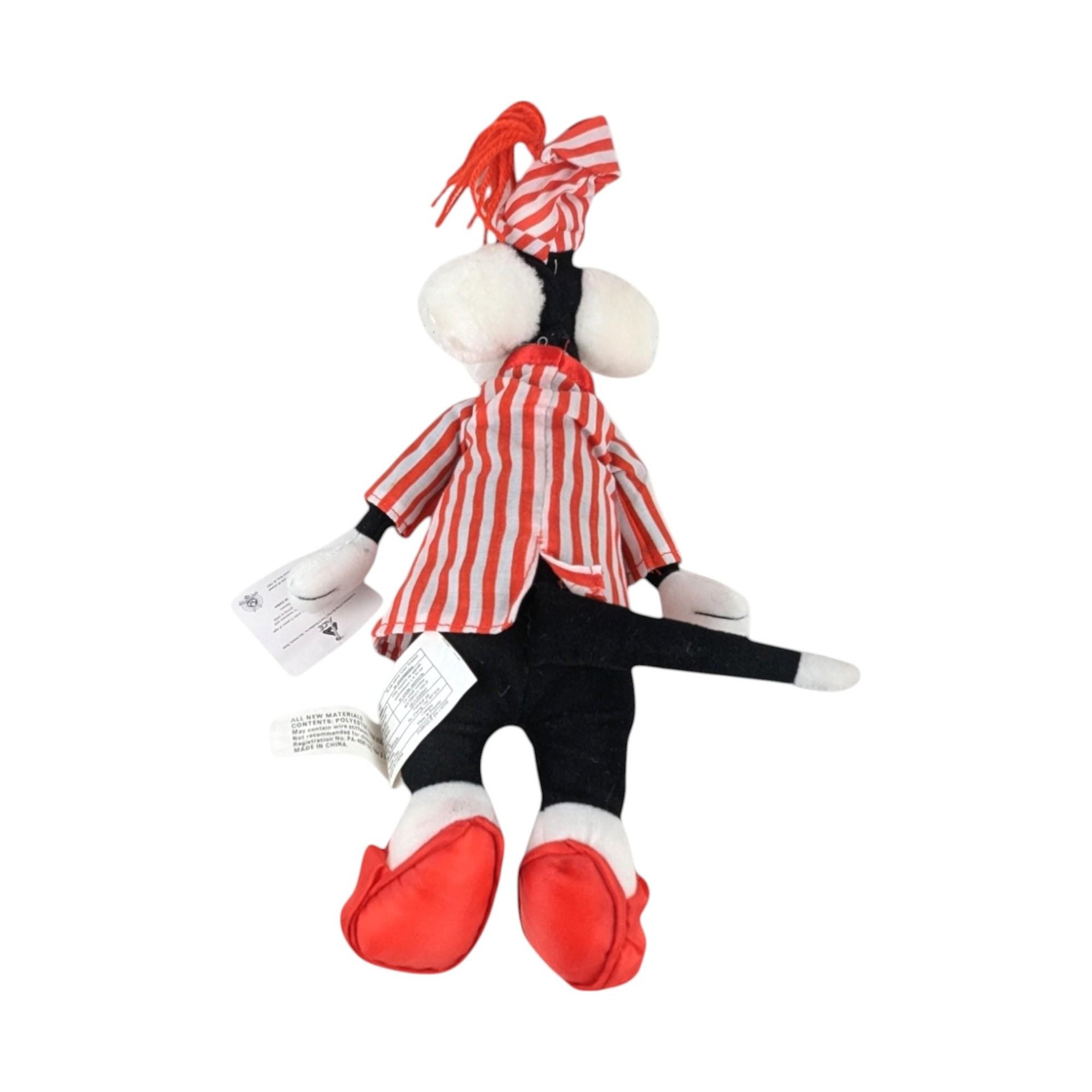 Vintage 1997 Looney Tunes Bedtime Sylvester Plush, 12" Stuffed Animal Toy, Cartoon Character Plushie, Gift for Kids, Collector's Item