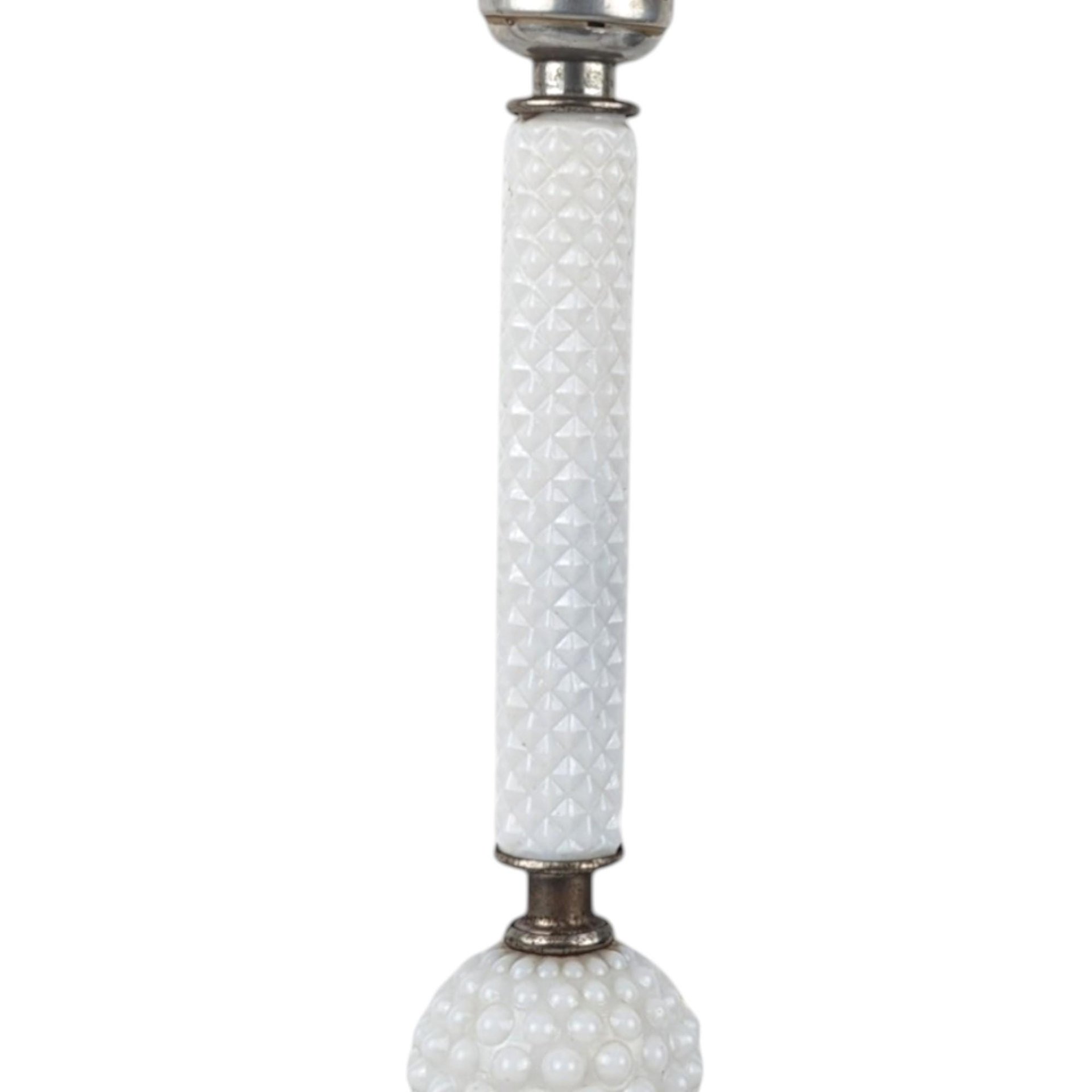 Vintage Pair of Milk Glass Lamps | Mid-Century Modern Lamps | Hobnail Milk Glass | Bedroom Lamps | Nightstand Lamps