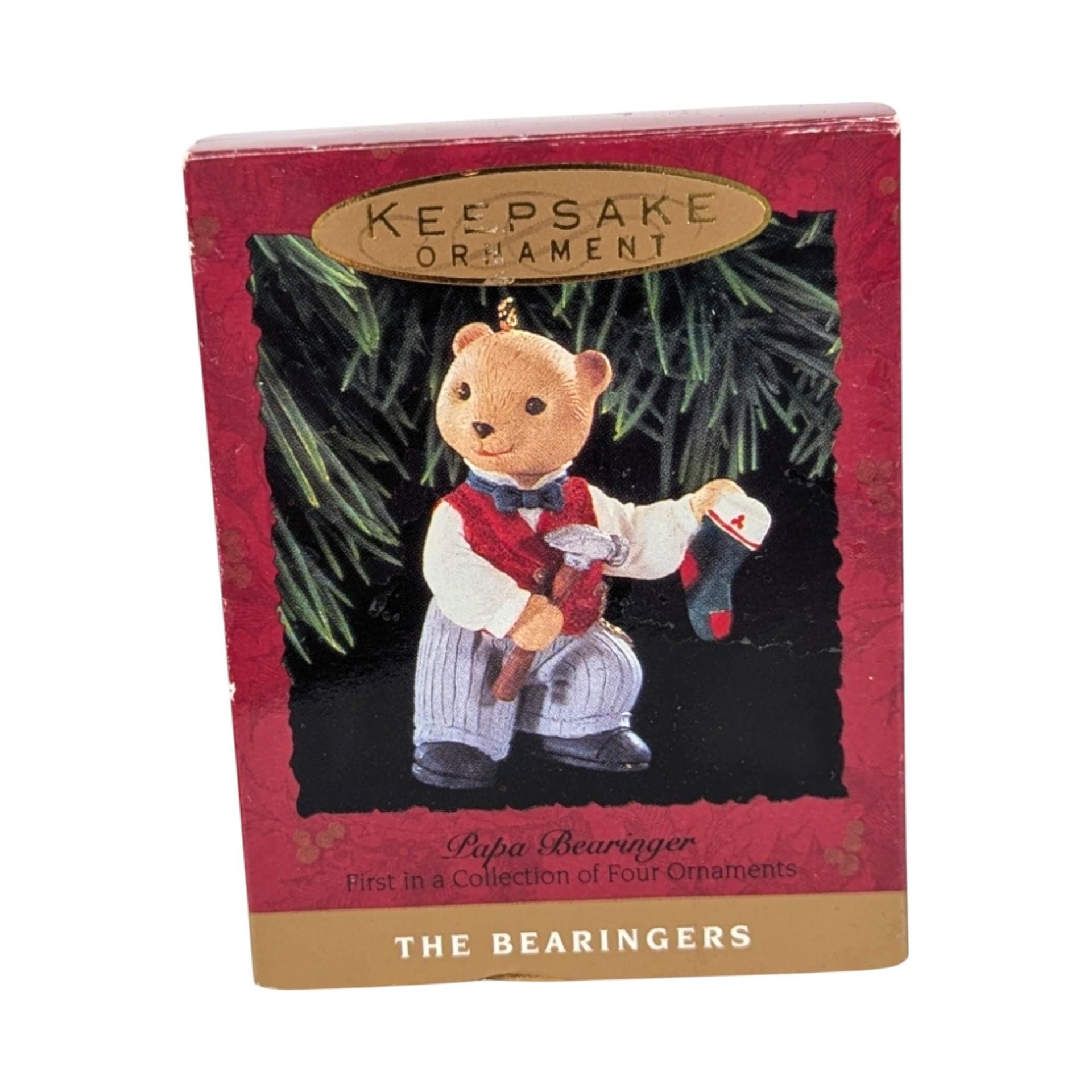 Vintage Hallmark The Bearingers Ornament Lot - 6 Piece Set with Boxes - Collectible Christmas Ornaments