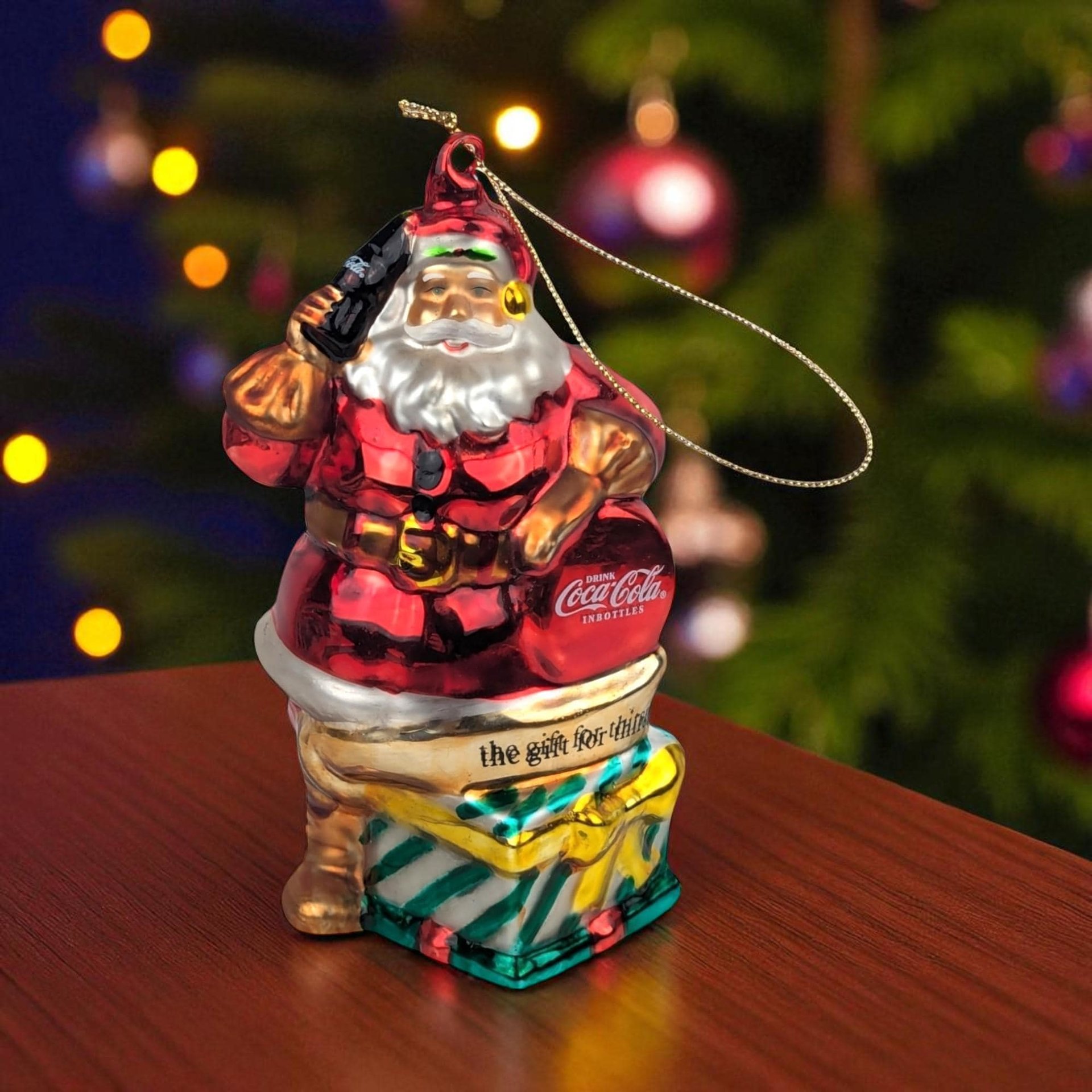 Vintage Coca-Cola Santa Claus Blown Glass Ornament | Christmas Ornament | Coke Collectible | Holiday Decor