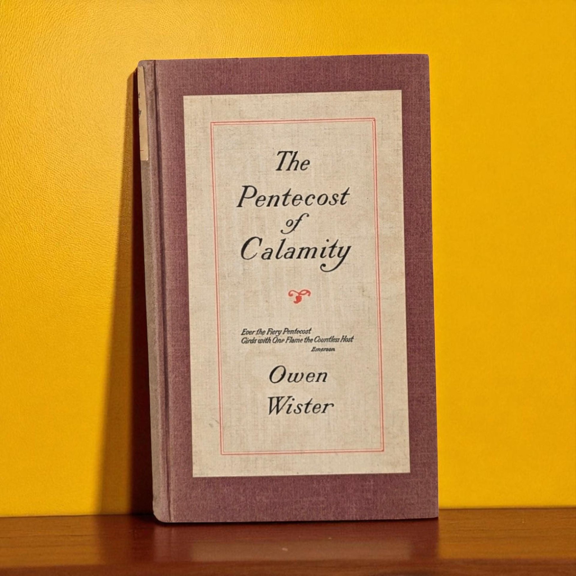 1915 The Pentecost of Calamity, Owen Wister Hardcover, Antique Book, Vintage Americana Gift