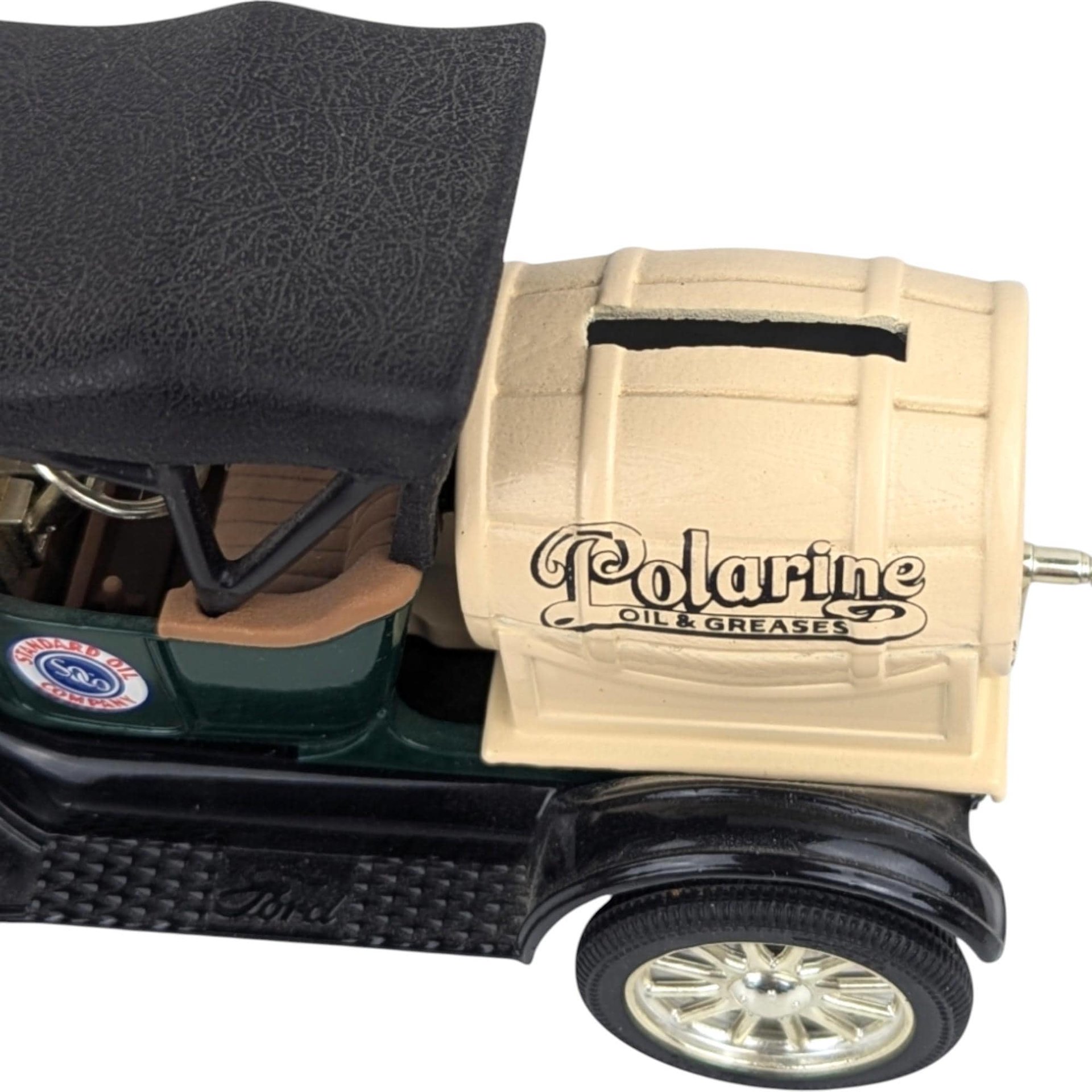 Vintage Oil Company Diecast Banks - Castrol & Polarine Model T Trucks - With Box