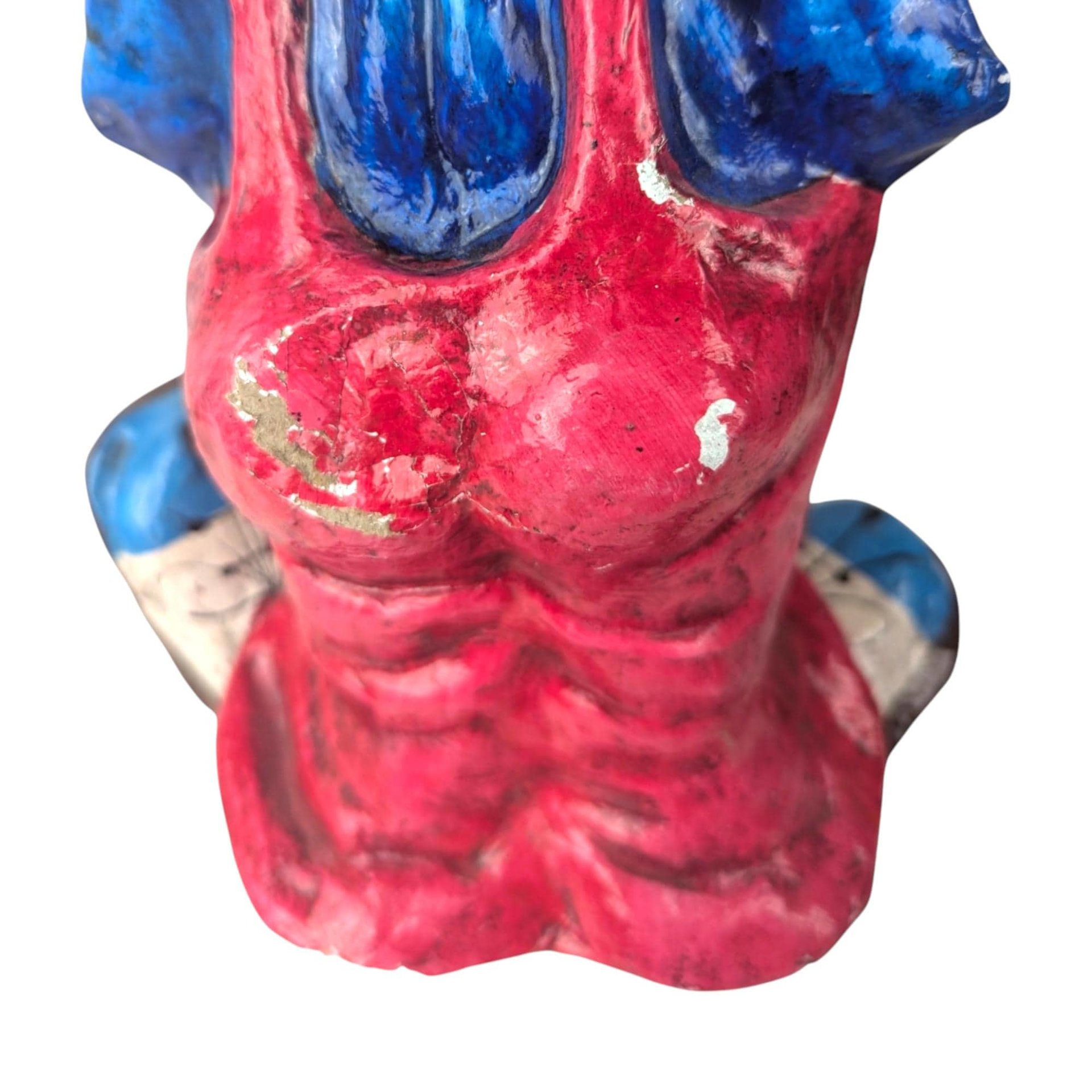 Vintage Paper Mache Clown Figurine, 12 Inch Clown, Handmade Clown, Collectible Clown, Circus Decor, Whimsical Decor