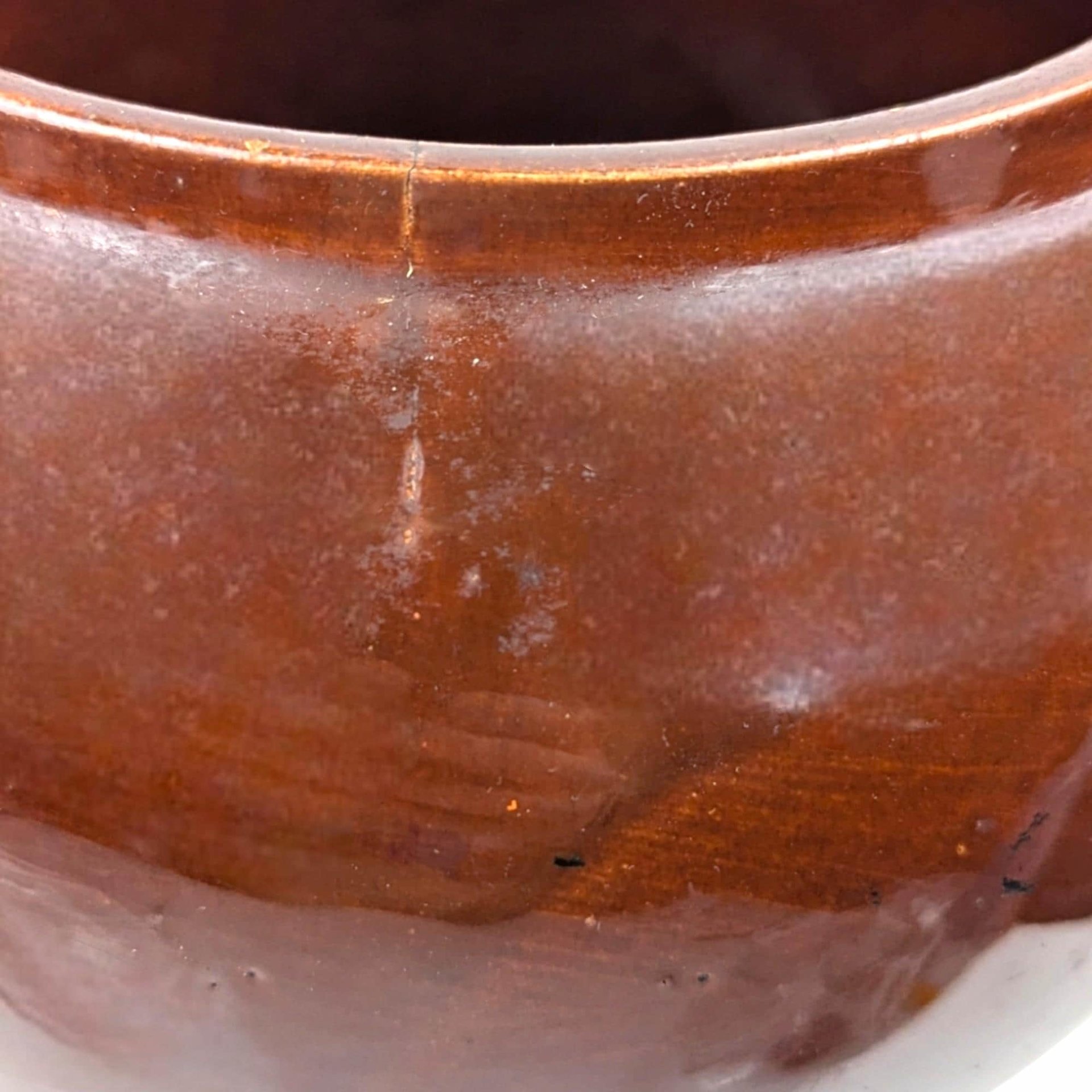 Vintage Watt Pottery Bean Pot 76 with Lid, 6.5" Tall, Brown Crock, Kitchen Decor, Farmhouse Style, Collectible Stoneware