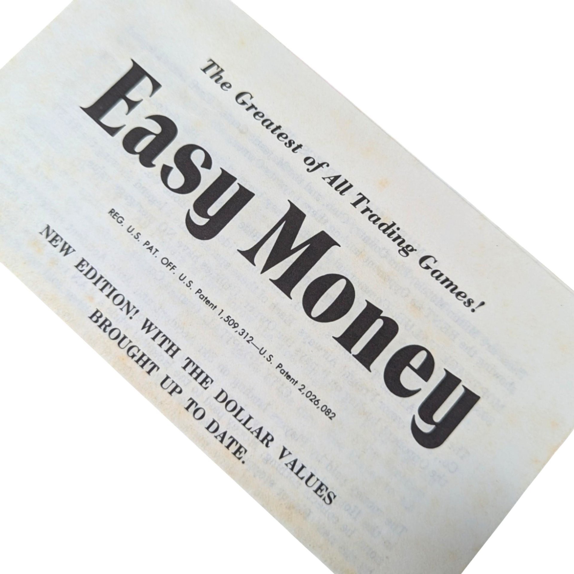 1974 Milton Bradley Easy Money Game, Vintage Board Game, Complete, Family Game Night, Collectible Board Game