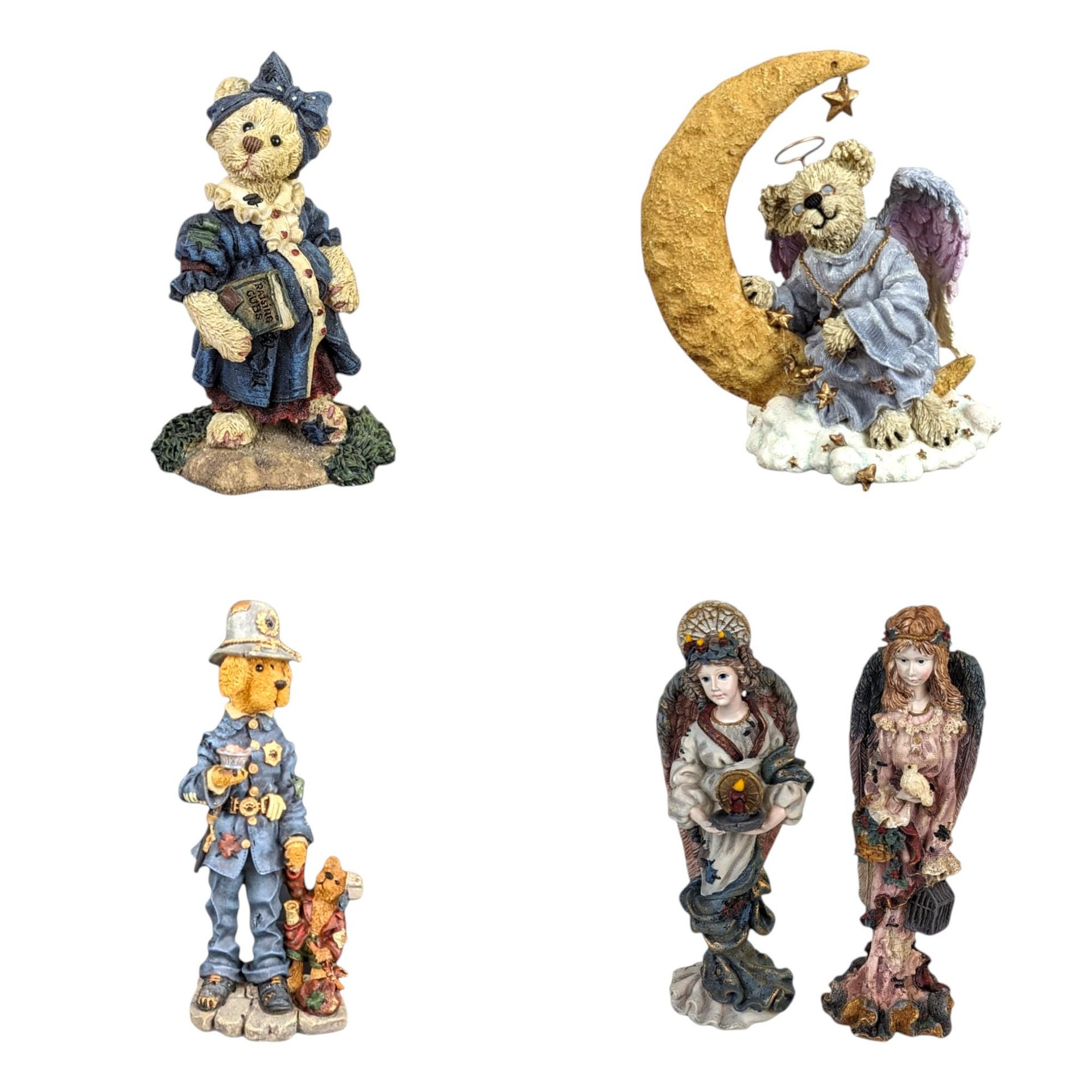 Boyds Bears Figurine Choice, Vintage Resin Bears, Angels, Policeman Bear, Collectible Bears, Gift Set