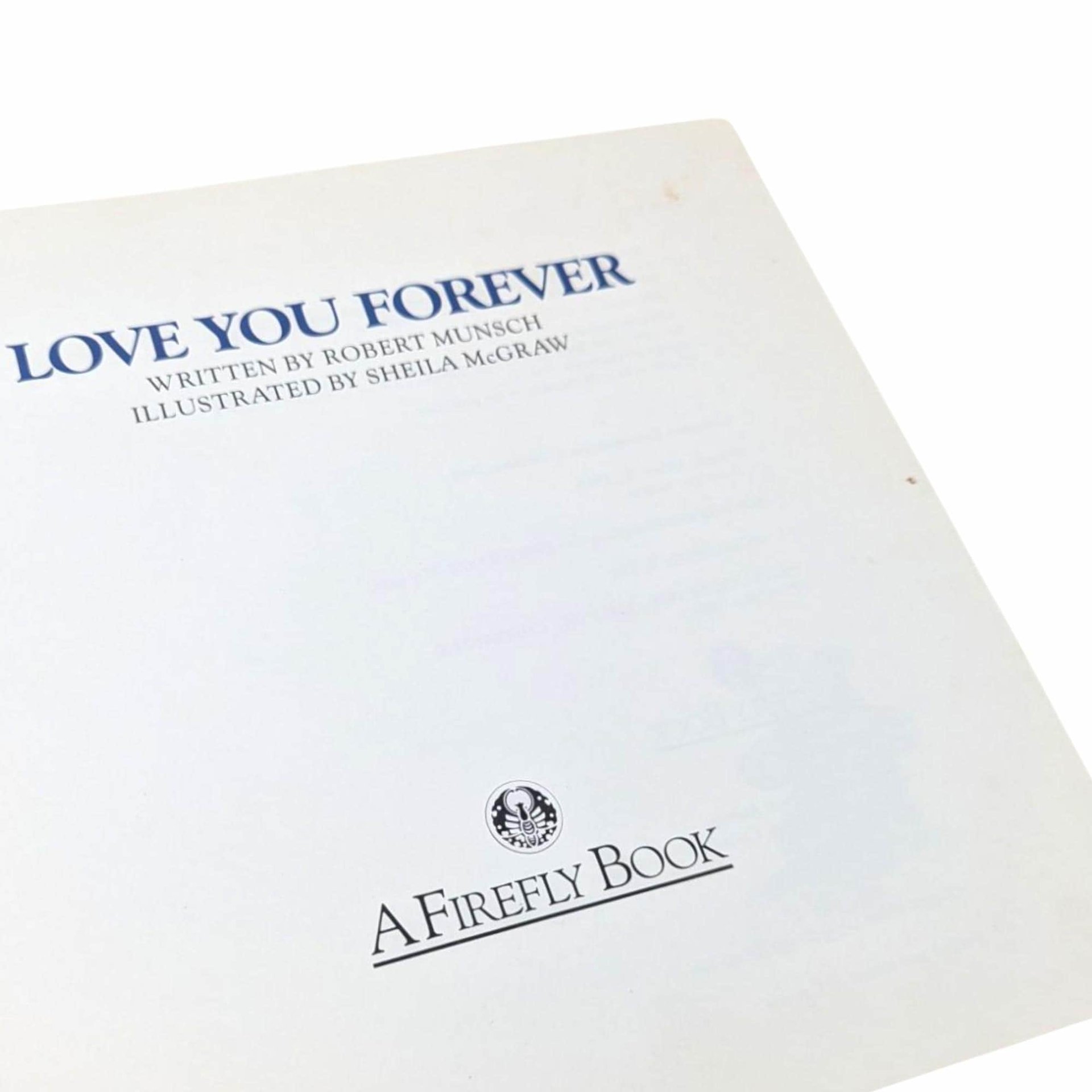 1996 Love You Forever Softcover, Robert Munsch Book, Illustrated Children's Story