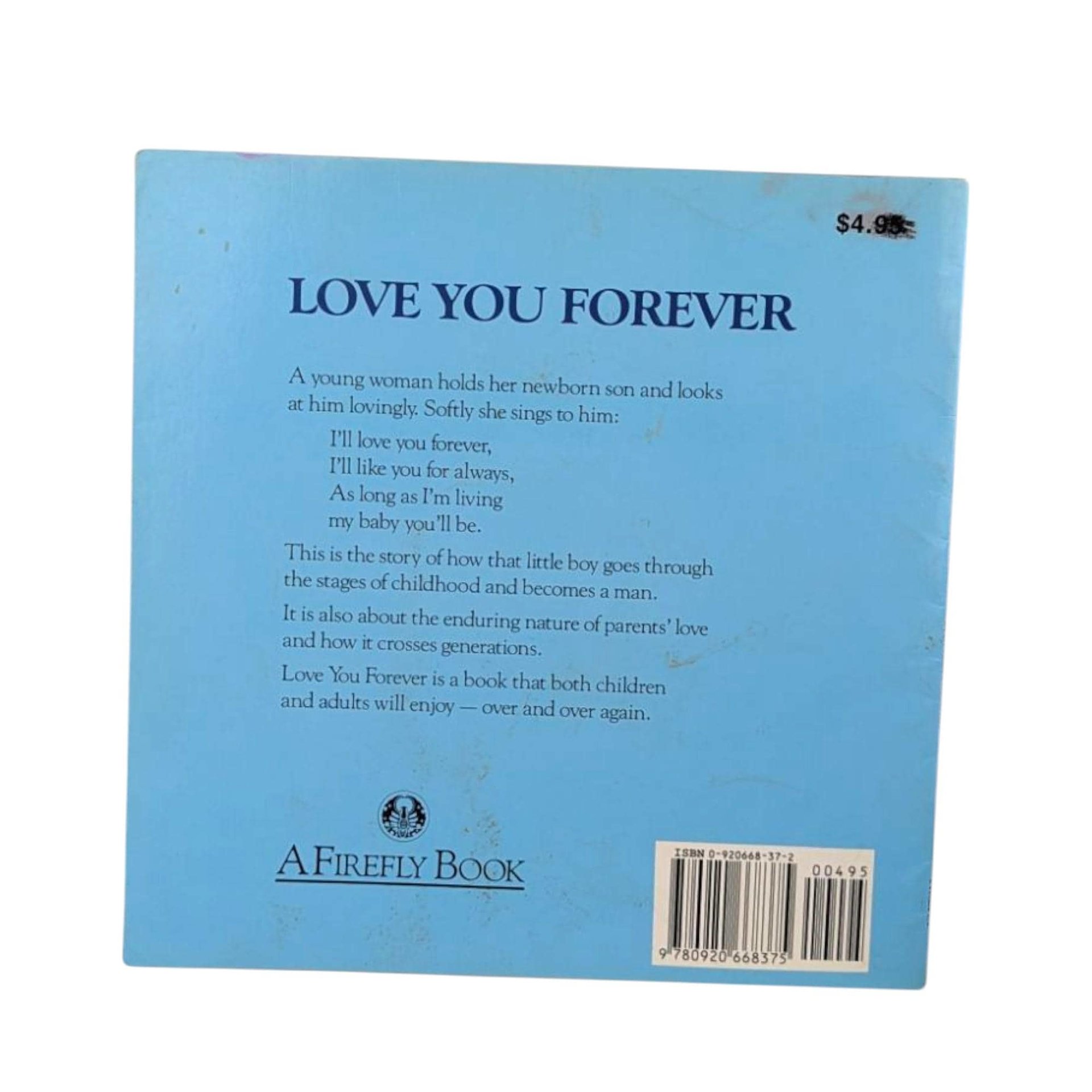 1996 Love You Forever Softcover, Robert Munsch Book, Illustrated Children's Story