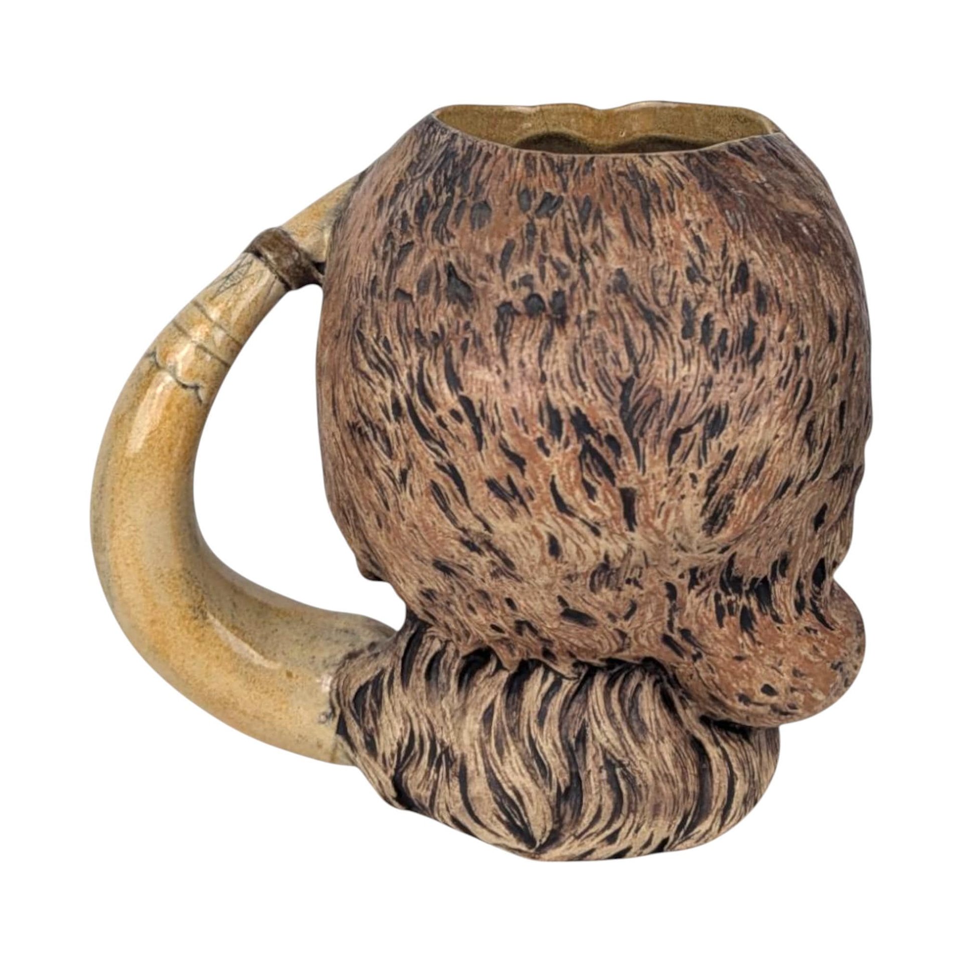 1976 Davy Crockett Ceramic Mug, American Frontier Collectible, Coonskin Cap Portrait Mug