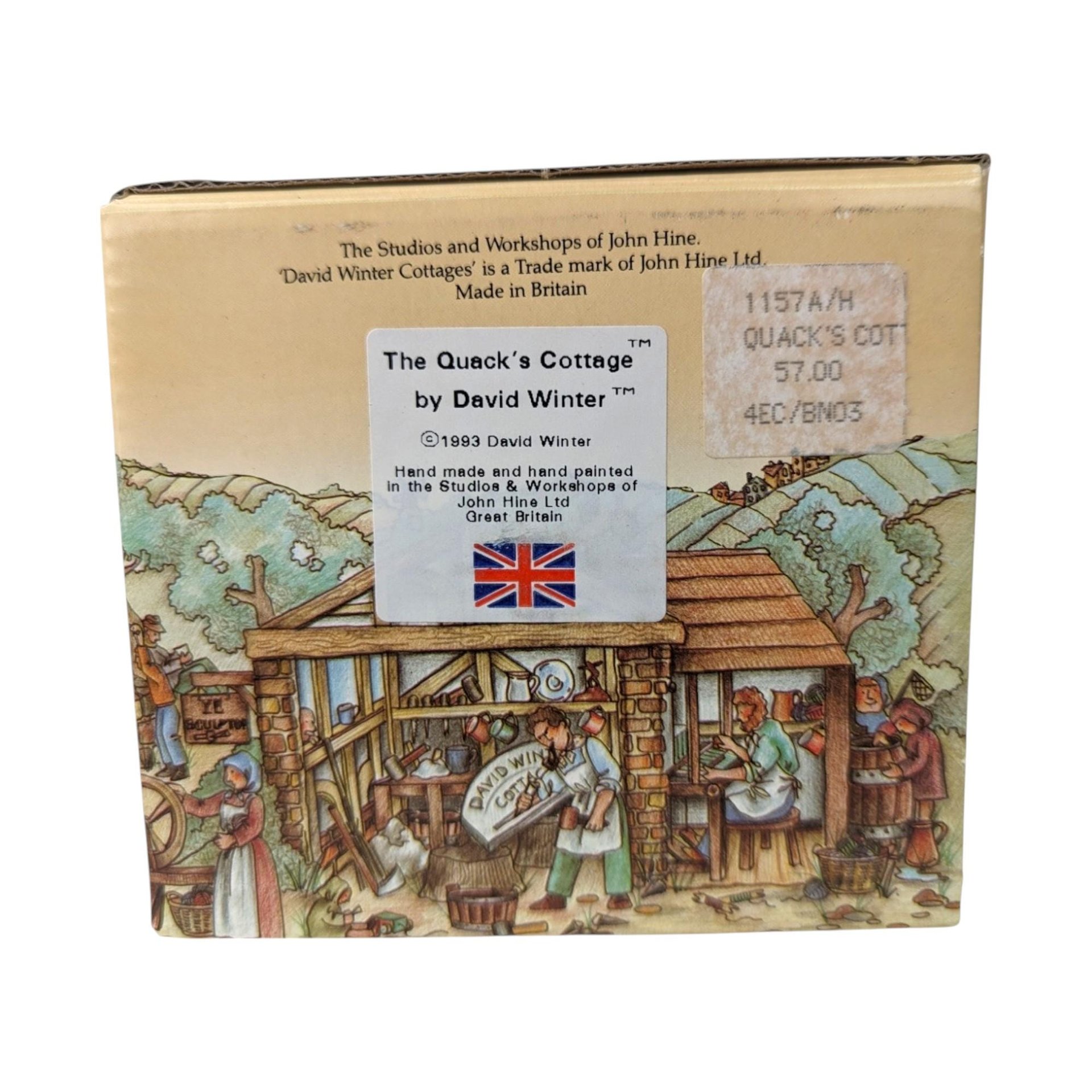 1993 David Winter Cottage "The Quack's Cottage" | with COA and Original Box | Vintage Collectible