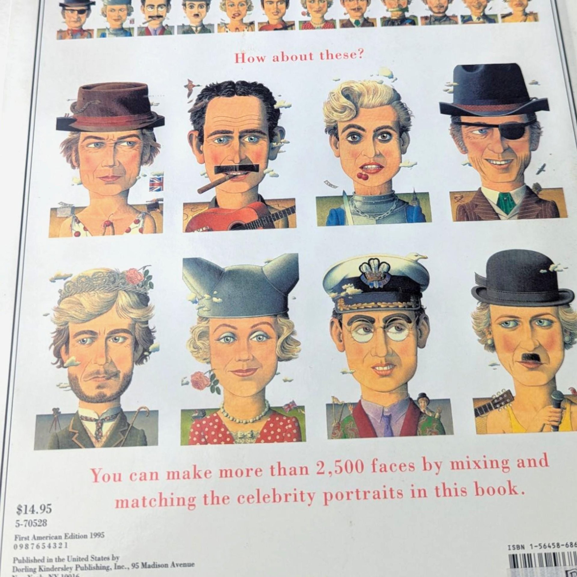 Vintage 1995 Famous Faces Norman Messenger Hardcover Book Princess Diana Caricature Art Gift for Royal Collectors, Unique Coffee Table Book