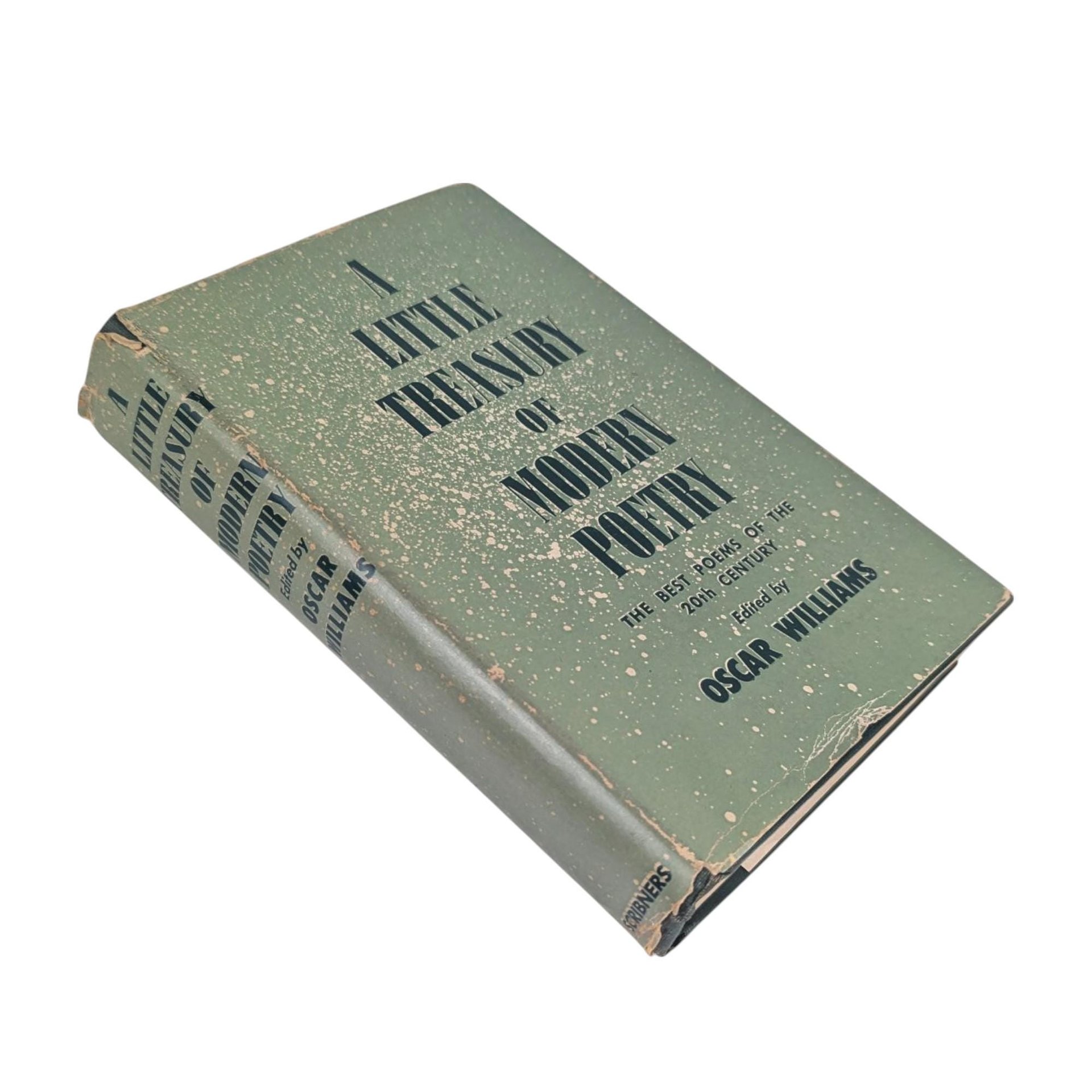 Vintage 1946 A Little Treasury of Modern Poetry, Oscar Williams Hardcover, 20th Century Poems Anthology, Classic Scribner's Book Decor