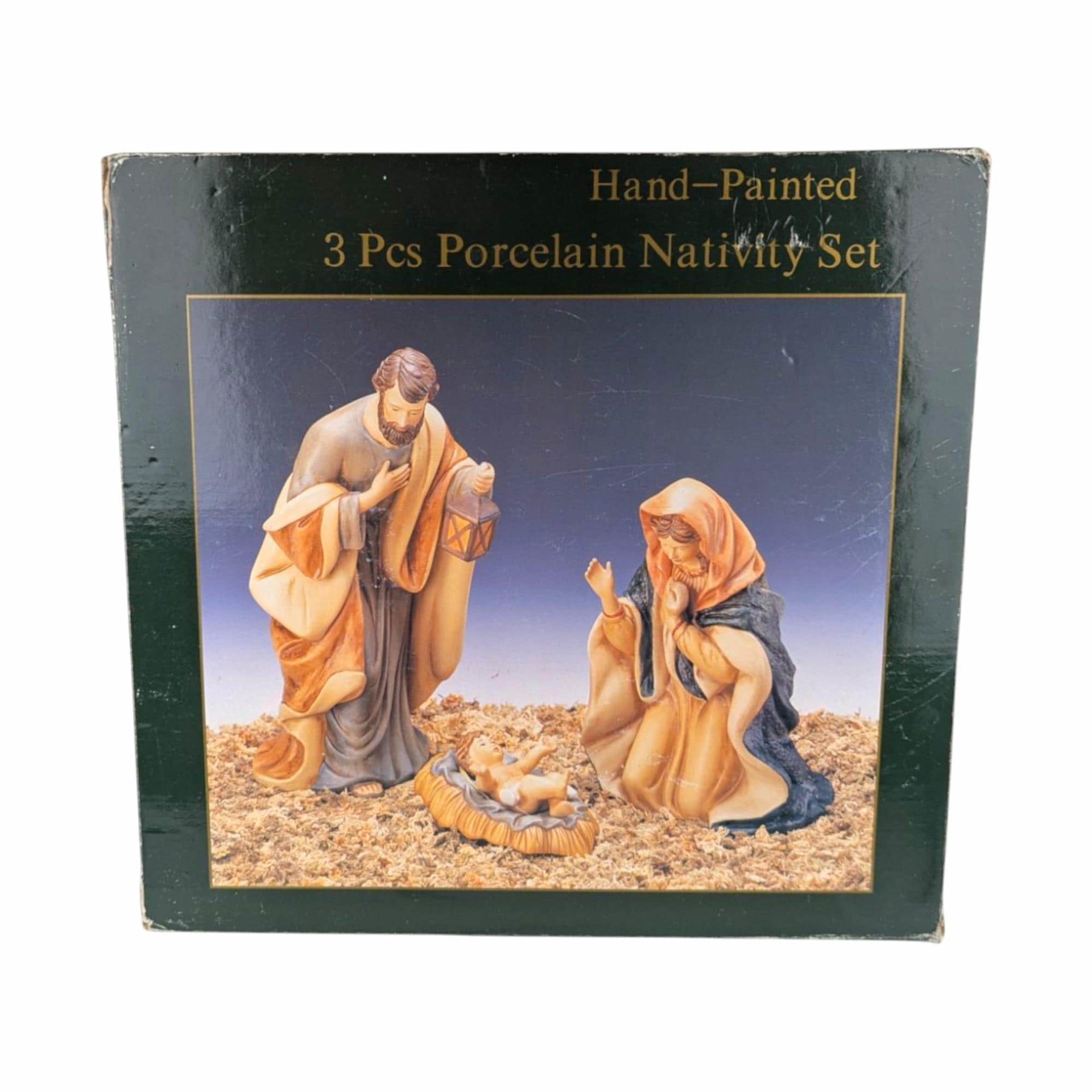 Vintage Kurt Adler Porcelain Nativity Set, 3 Piece Holy Family, Christmas Decor, Religious Gift