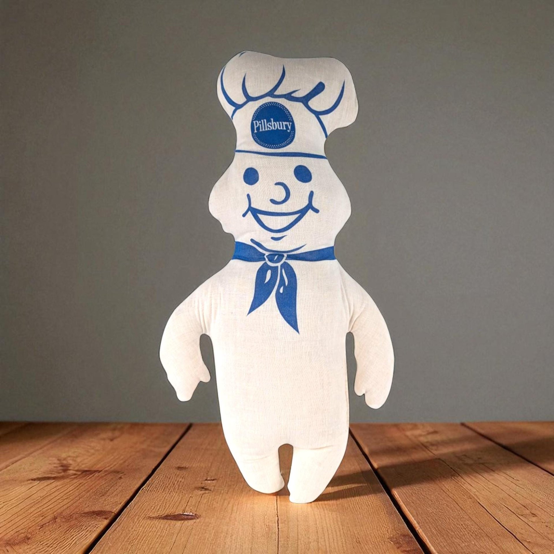 Vintage Pillsbury Doughboy Plush Toy, Collectible Advertising Mascot, Kitchen Decor, Nostalgic Gift