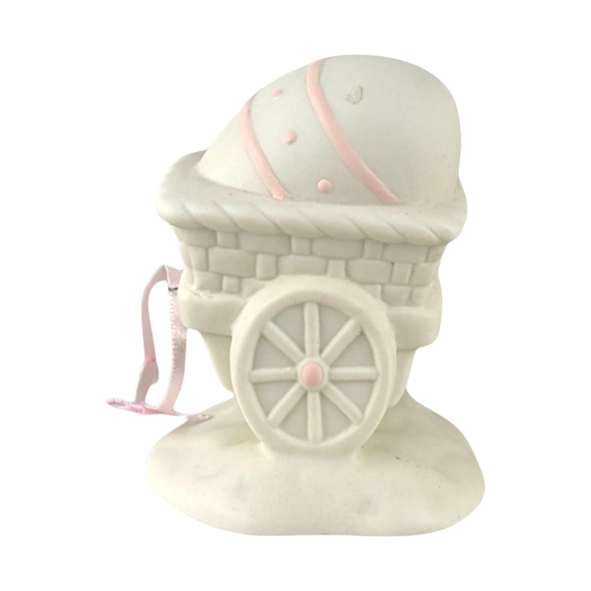 Dept 56 Snowbunnies Easter Wagon and Egg: Springtime Stories Collection Porcelain Figurine Set