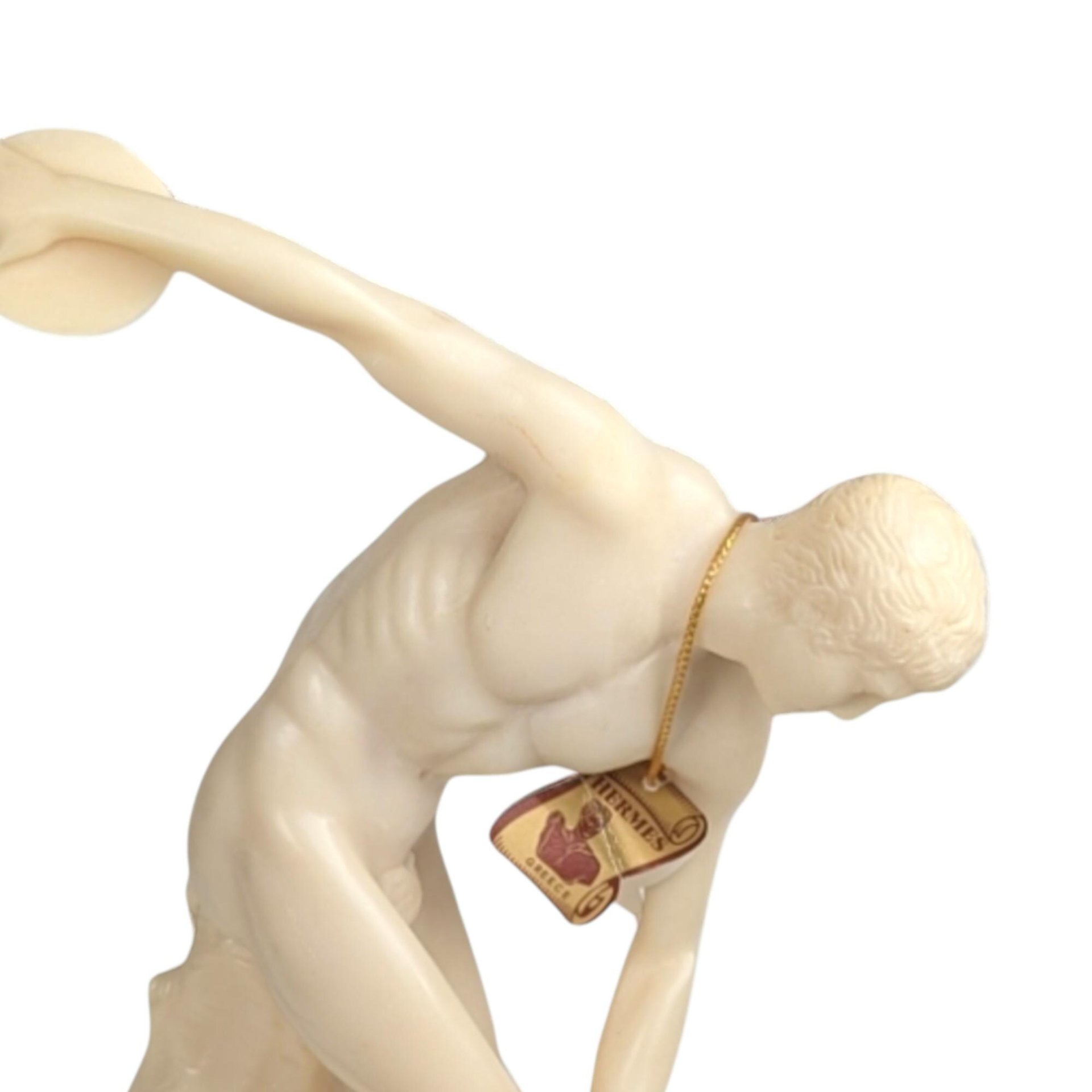 Vintage Discobolus Statue: Classical Greek Discus Thrower Sculpture