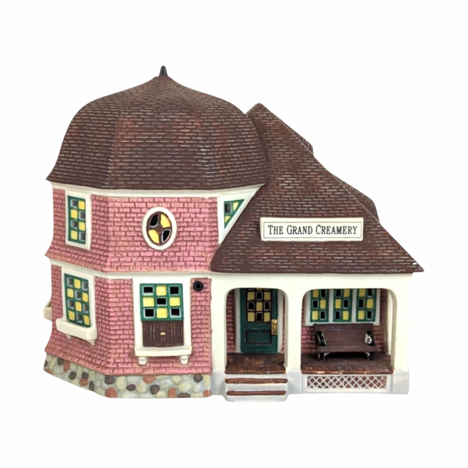 Dept 56 Seasons Bay "The Grand Creamery": Lighted Porcelain Village House (1998)