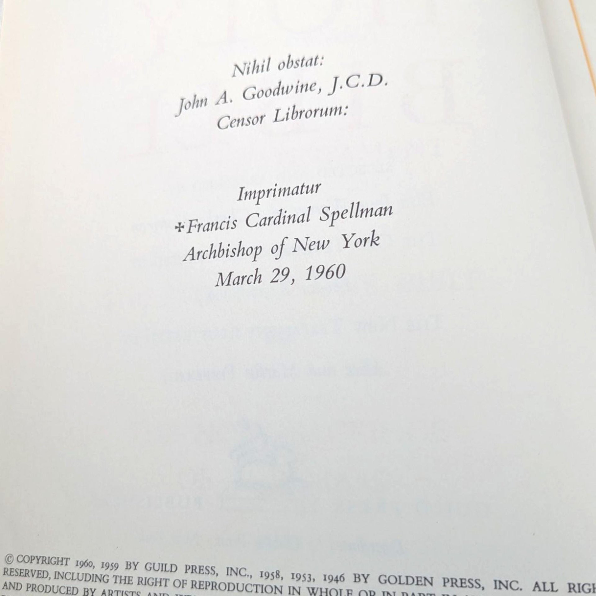 Vintage 1960 Catholic Holy Bible: Illustrated Old & New Testament