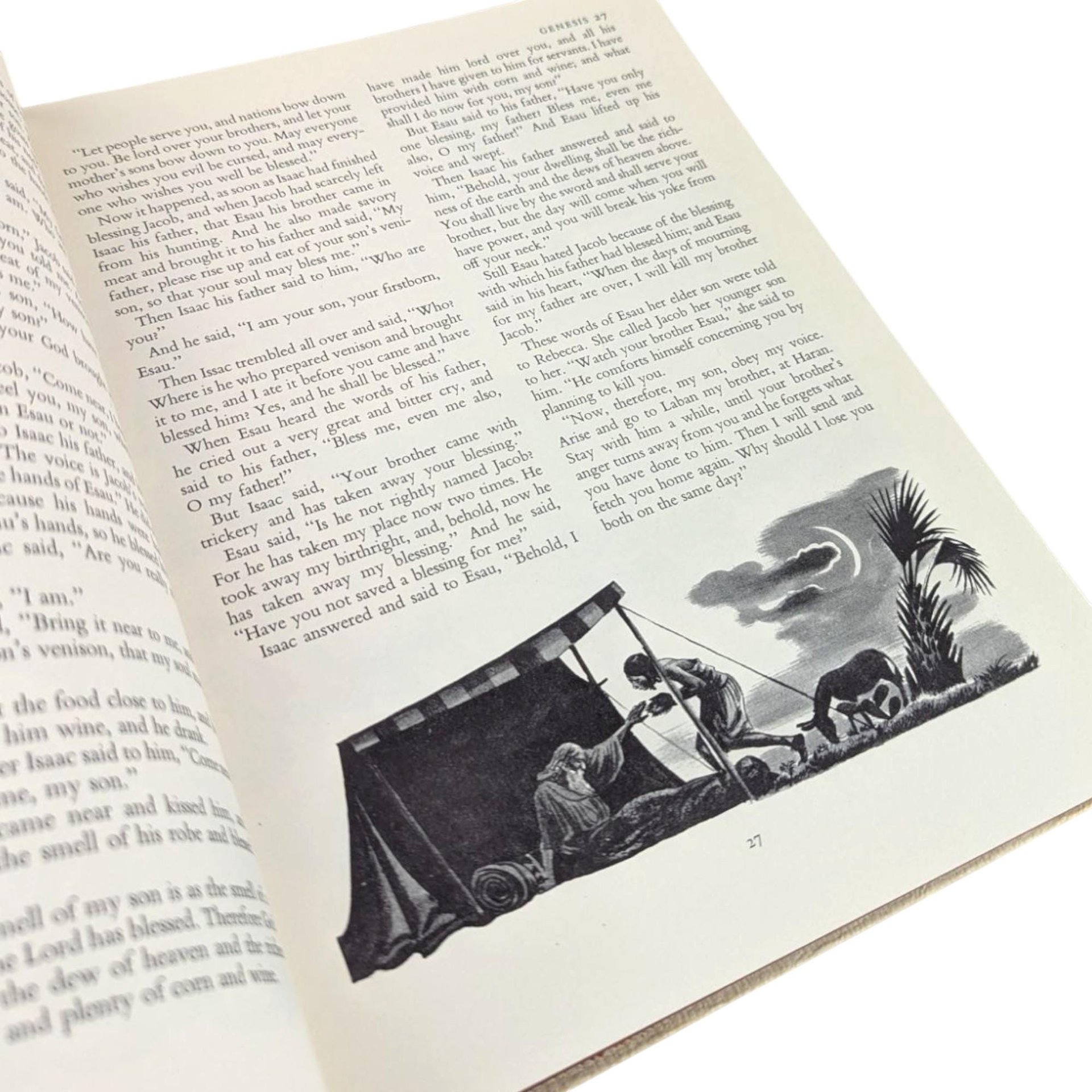 Vintage 1960 Catholic Holy Bible: Illustrated Old & New Testament