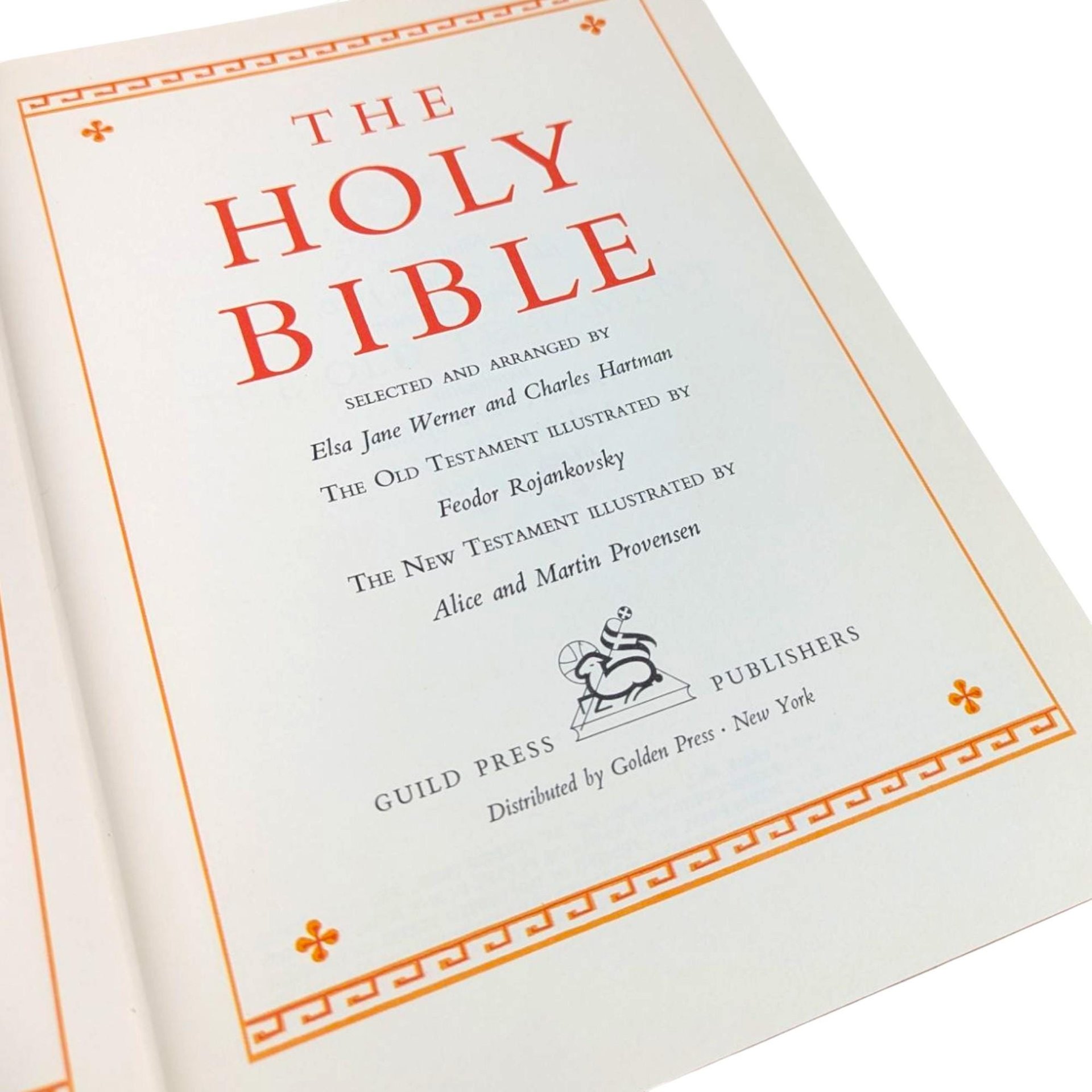 Vintage 1960 Catholic Holy Bible: Illustrated Old & New Testament