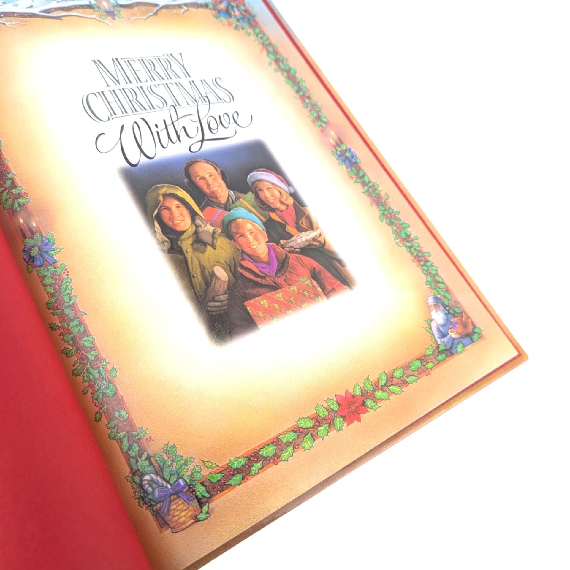 Vintage Christmas Book Pair, Merry Christmas with Love & A Christmas Carol, Hardcover Holiday Books, Illustrated Stories