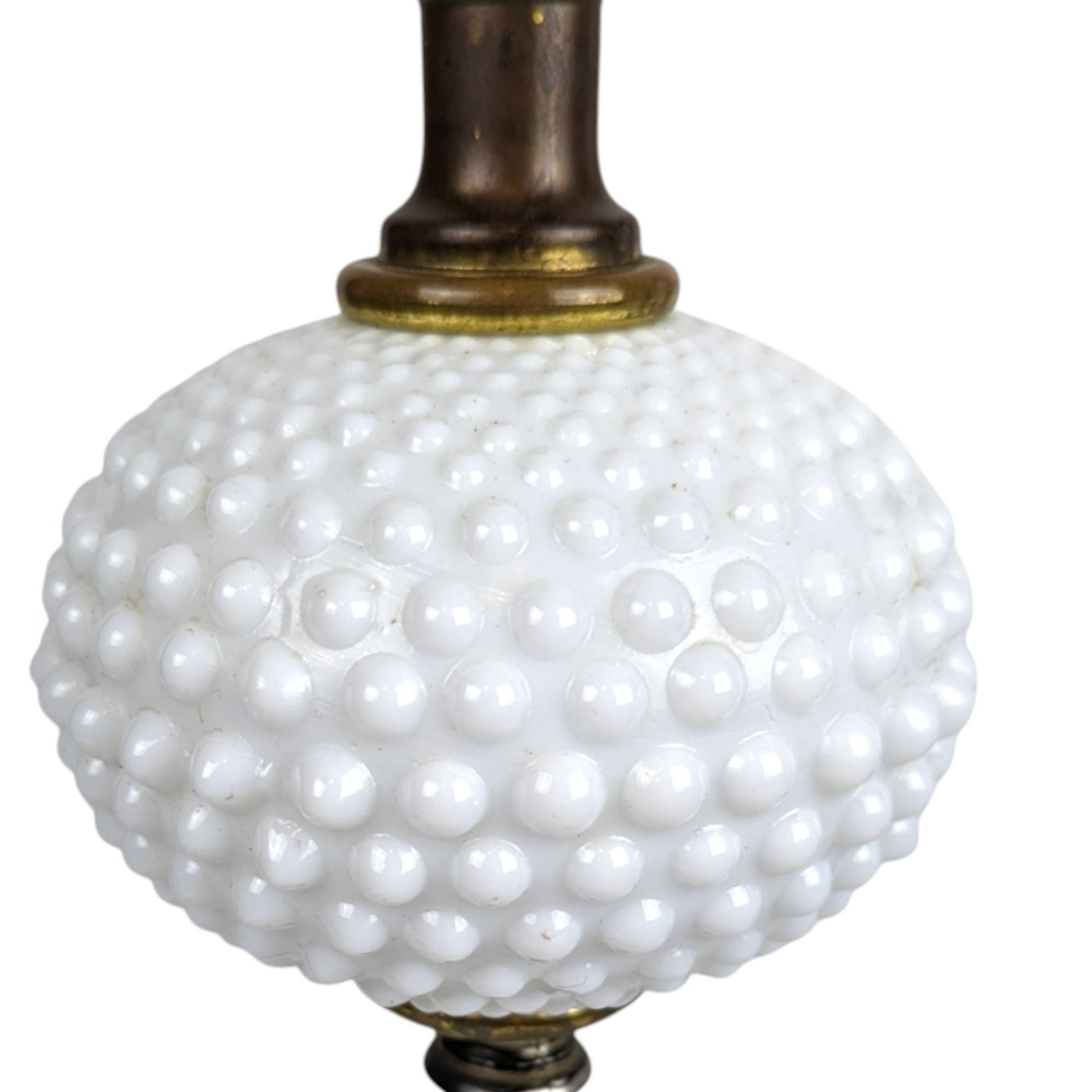 Vintage Milk Glass Hobnail Lamp, 11.5", White Glass Table Lamp, Retro Home Decor, Bedside Lamp, Vanity Lamp, Unique Gift