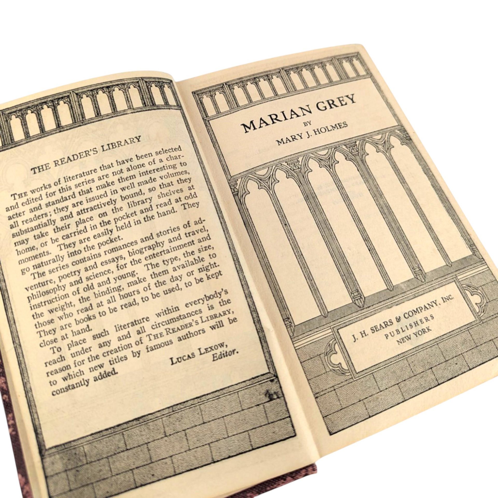 1923 Marian Grey Antique Novel by Mary J. Holmes - Collectible Literature