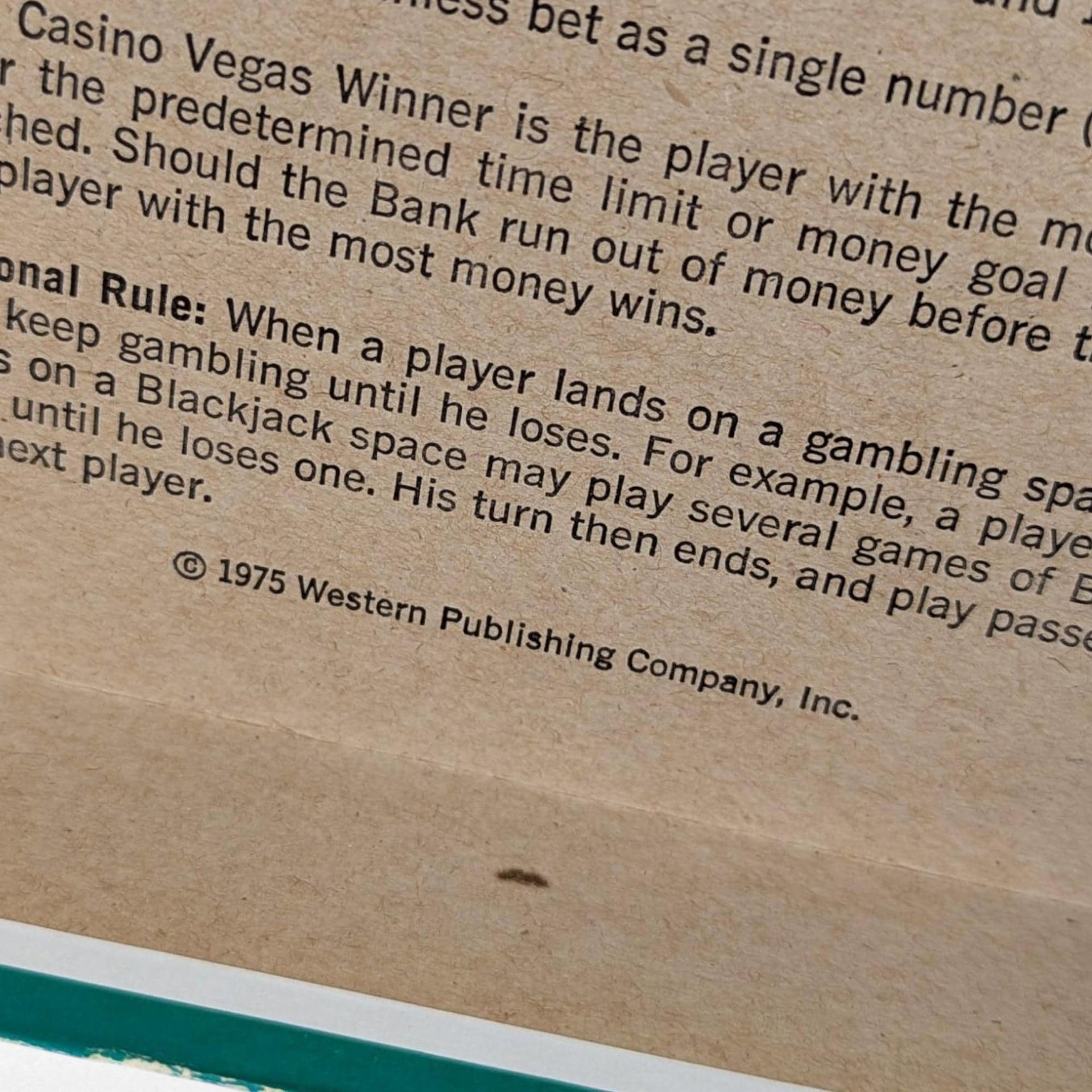Vintage 1975 Casino Vegas Board Game: Complete Western Publishing Set