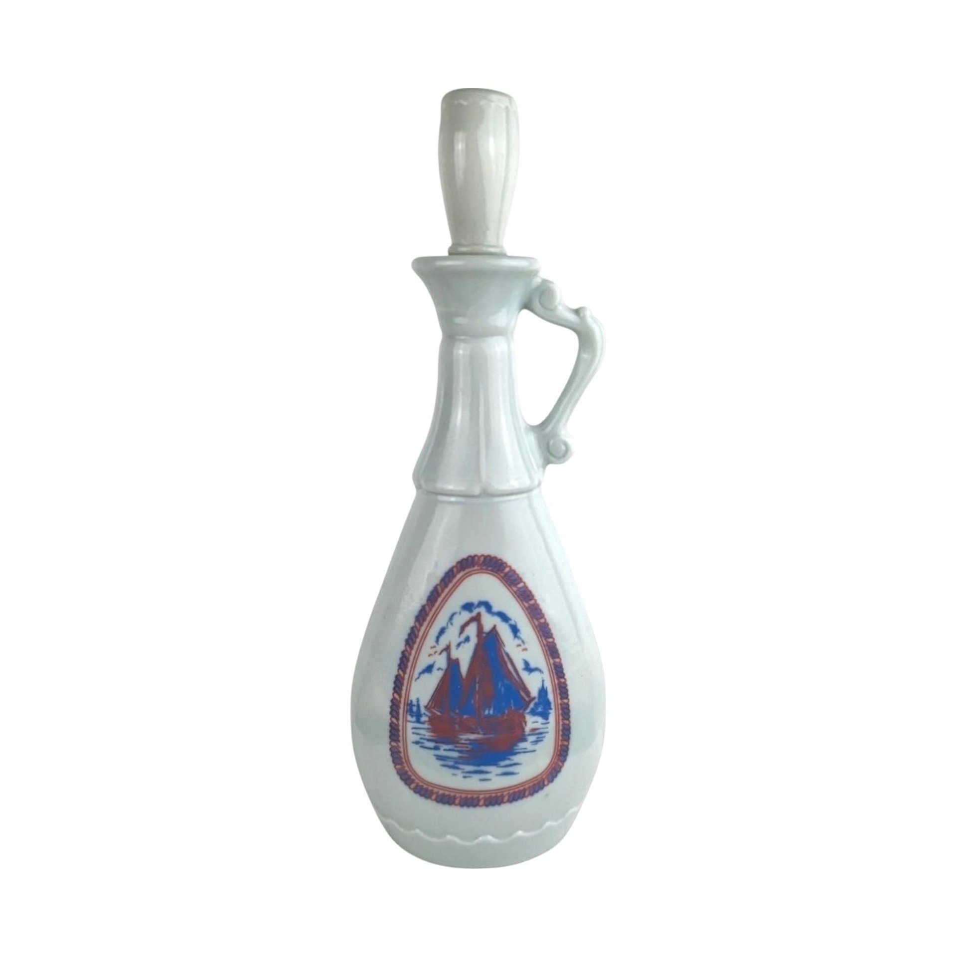 Vintage Decanter Set, 1963 Jim Beam Sailing Ship Decanter, Liberty Bell Decanter, Collectible Decanters, Barware, Home Decor, Gift for Him