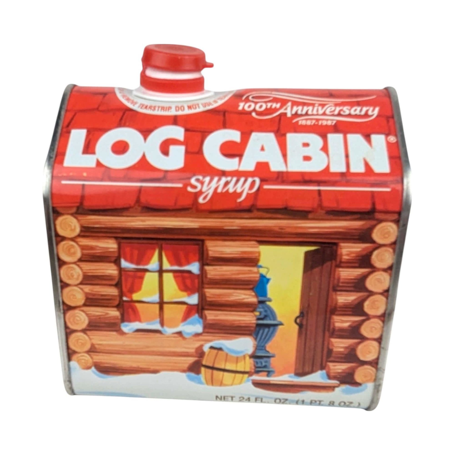 Vintage Towle's Log Cabin Syrup Tins, 1979 Tin Bank & 100th Anniversary Tin, Collectible Tins, Vintage Kitchen Decor, Gift for Collector