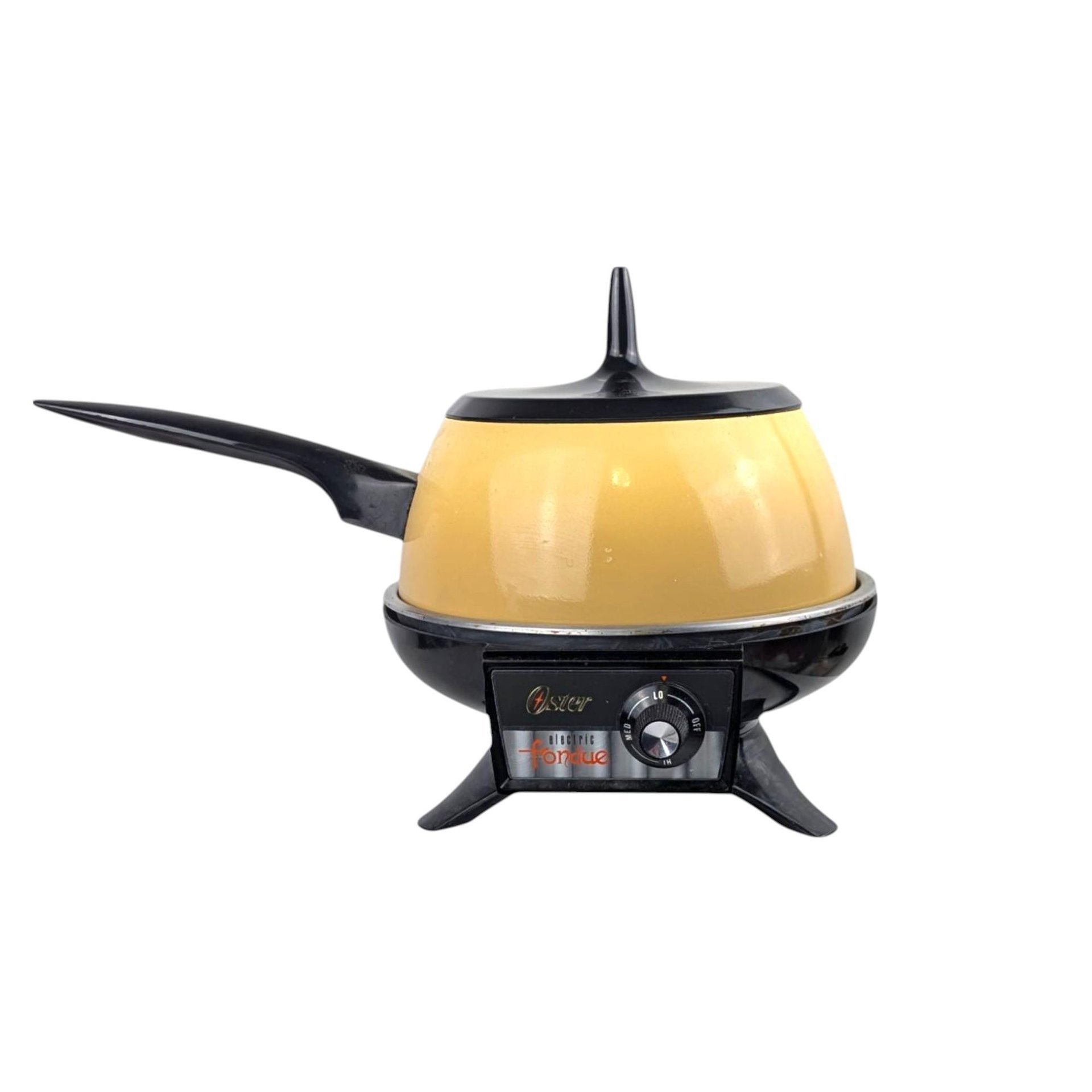 Vintage Harvest Gold Oster Fondue Pot, Electric Kitchen Appliance, 1970s Party Decor, Tested & Working, Retro Kitchen Gift