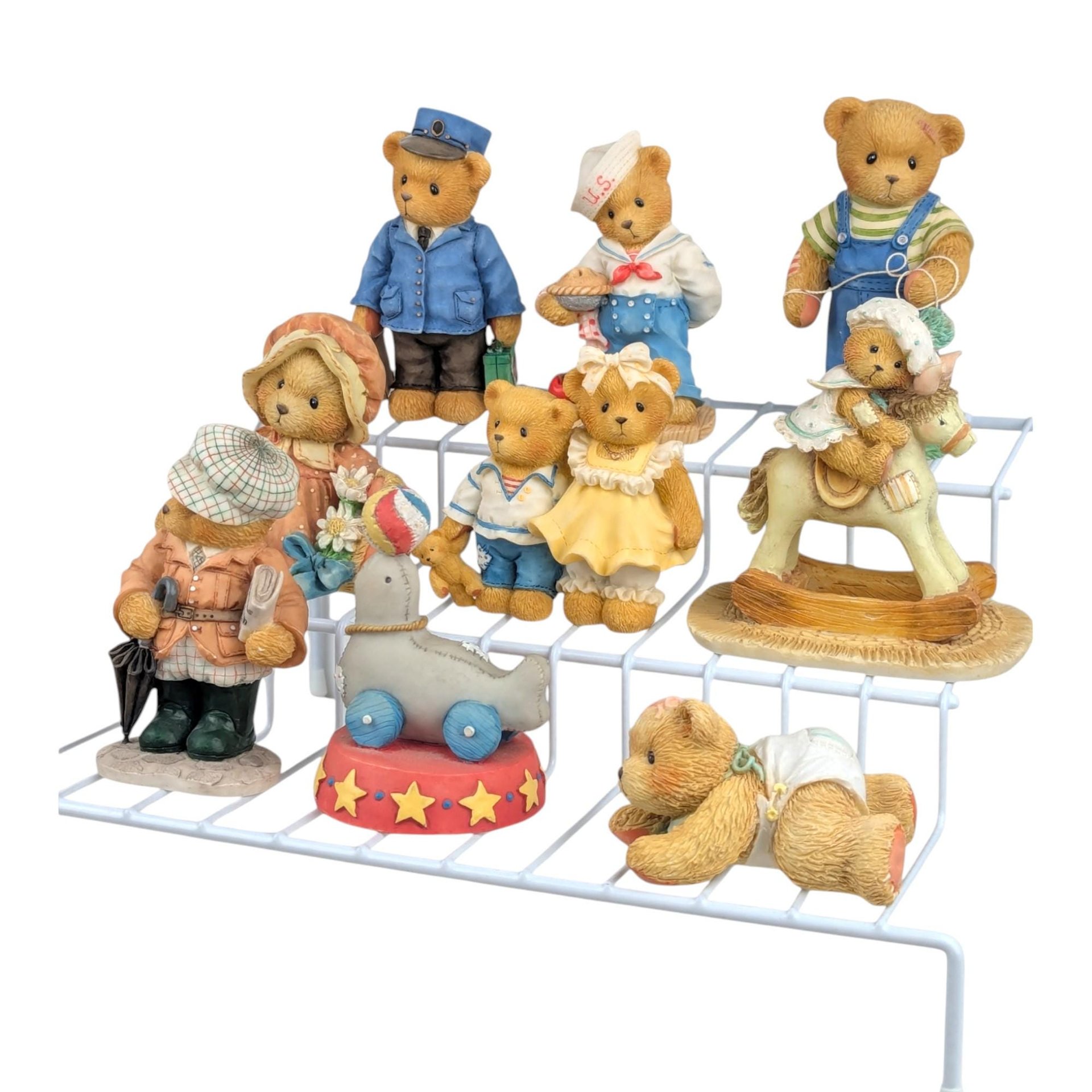 Cherished Teddies Figurines Lot, 1991-2000, Collectible Resin Bears, Vintage Enesco Figurines, Gift for Teddy Bear Lovers