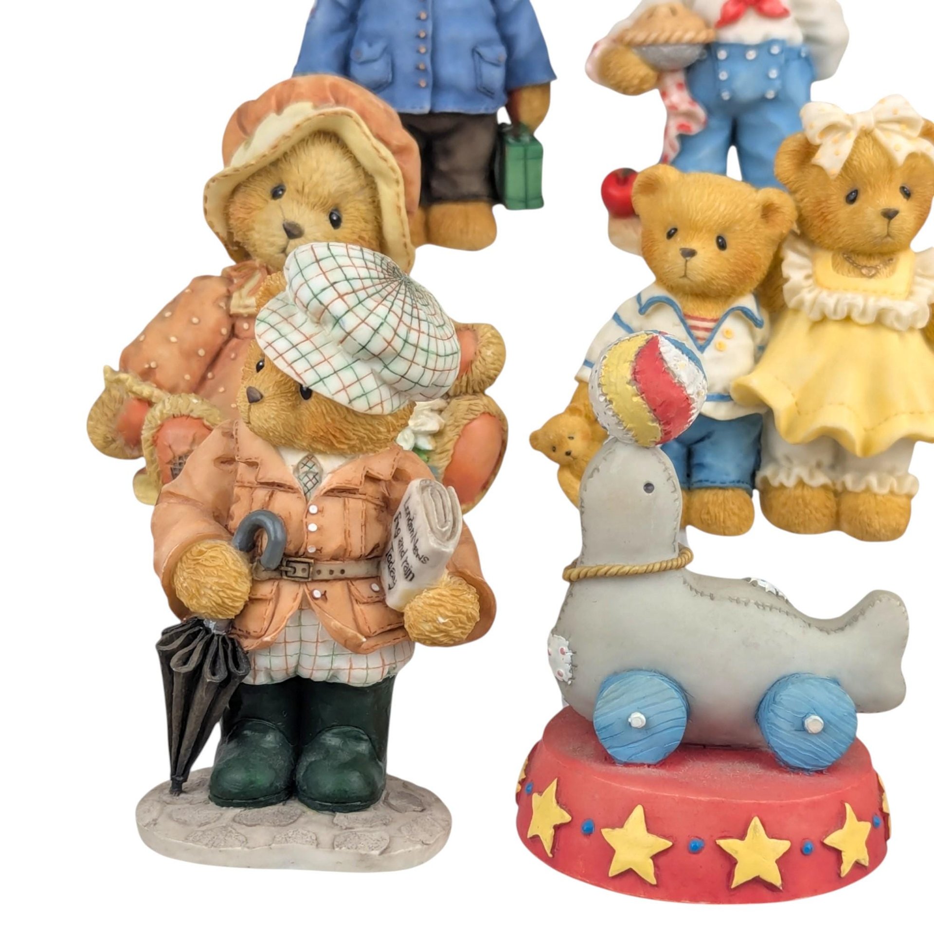 Cherished Teddies Figurines Lot, 1991-2000, Collectible Resin Bears, Vintage Enesco Figurines, Gift for Teddy Bear Lovers