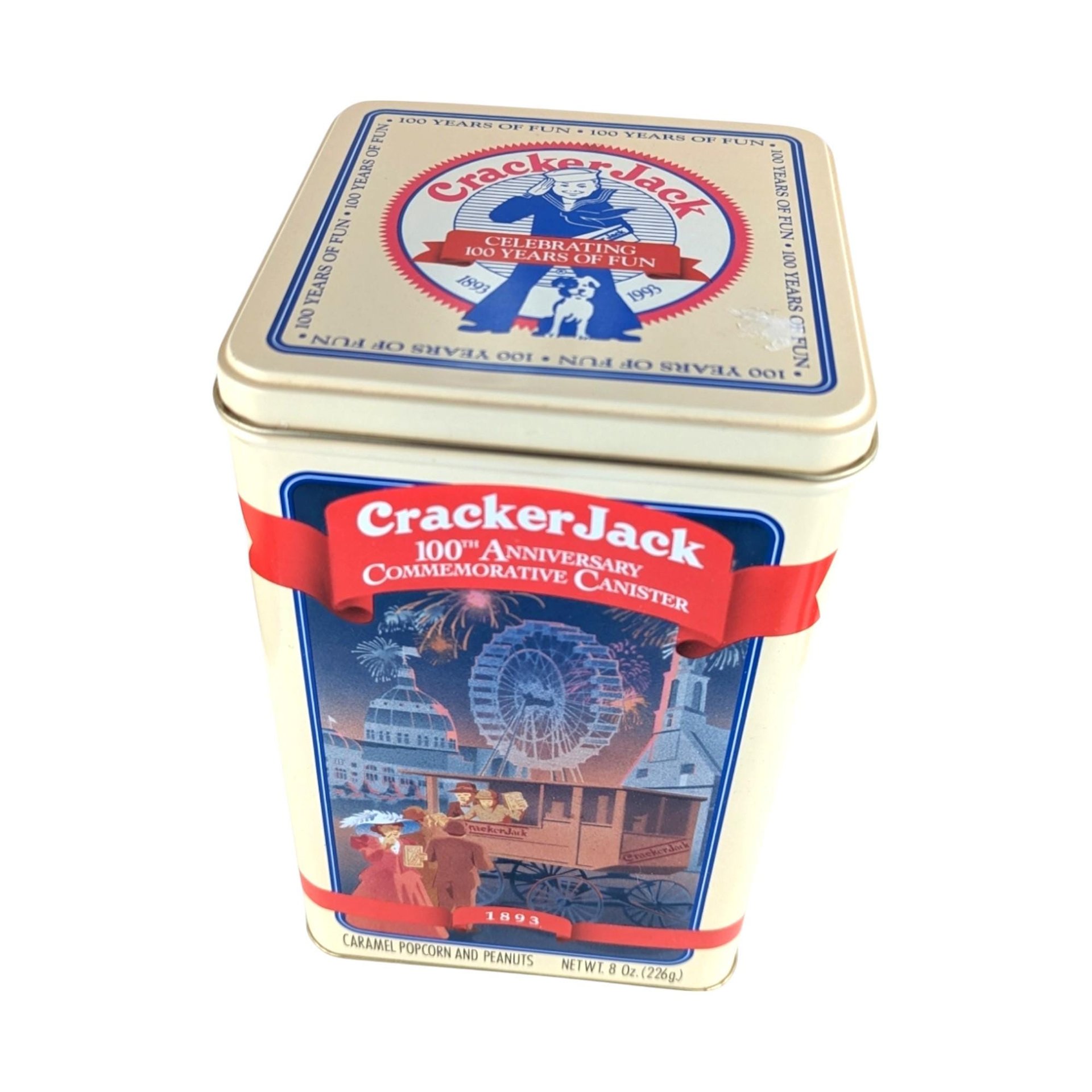 Vintage Cracker Jack Collectibles, 1993 100th Anniversary Tin & 1999 Ornaments, Nostalgic Candy Memorabilia, Gift for Collectors