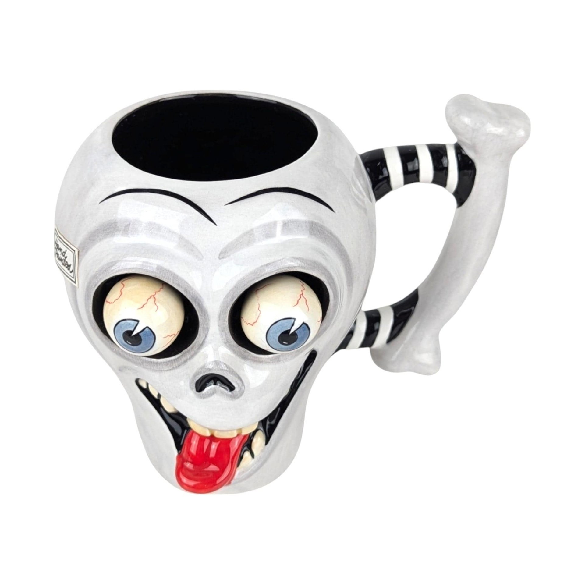 2002 Dept 56 Googly Eye Skull Mug, Halloween Mug, Spooky Decor, Novelty Mug, Collectible Mug, Gift for Halloween Lover