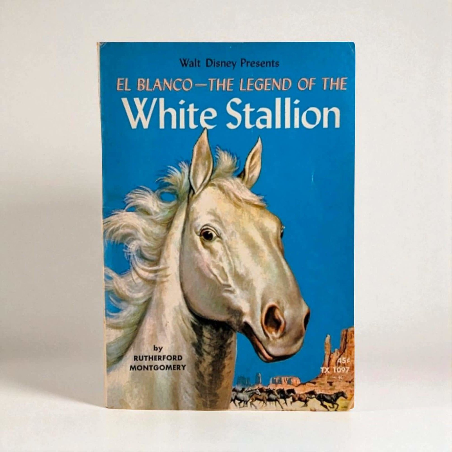 1961 Walt Disney's White Stallion Book, Rutherford Montgomery, Vintage Children's Literature, Horse Lover Gift, Collectible Disneyana