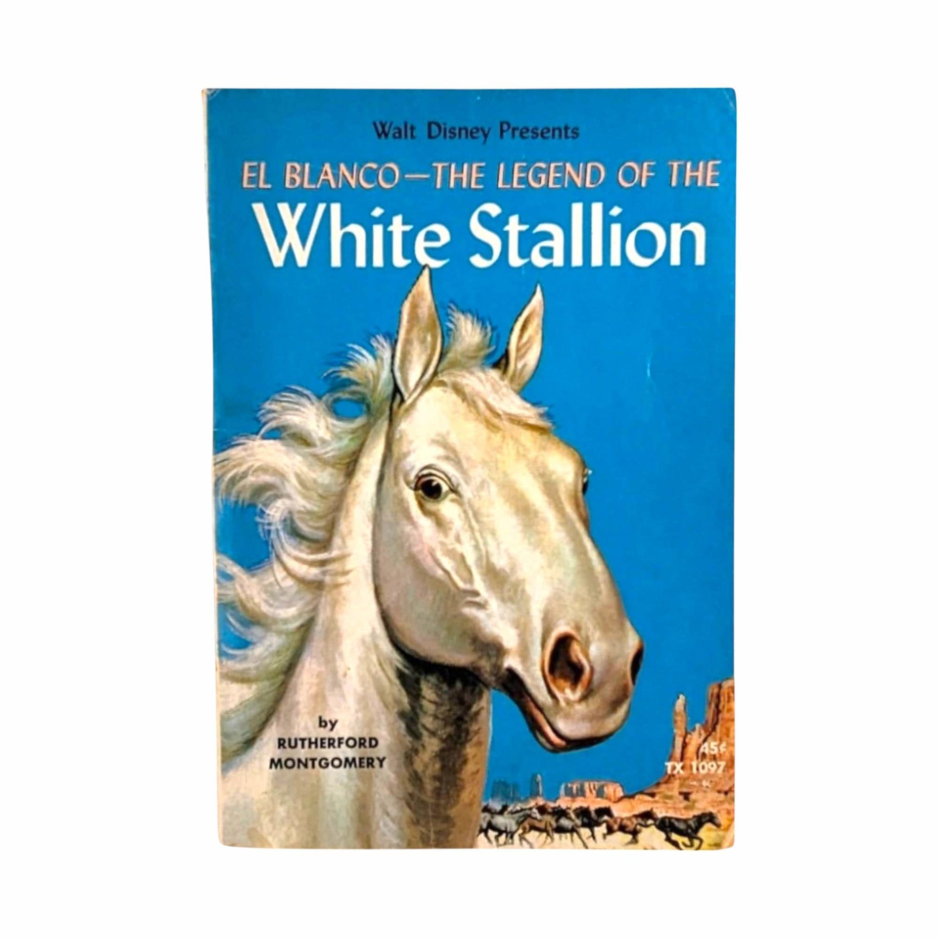 1961 Walt Disney's White Stallion Book, Rutherford Montgomery, Vintage Children's Literature, Horse Lover Gift, Collectible Disneyana