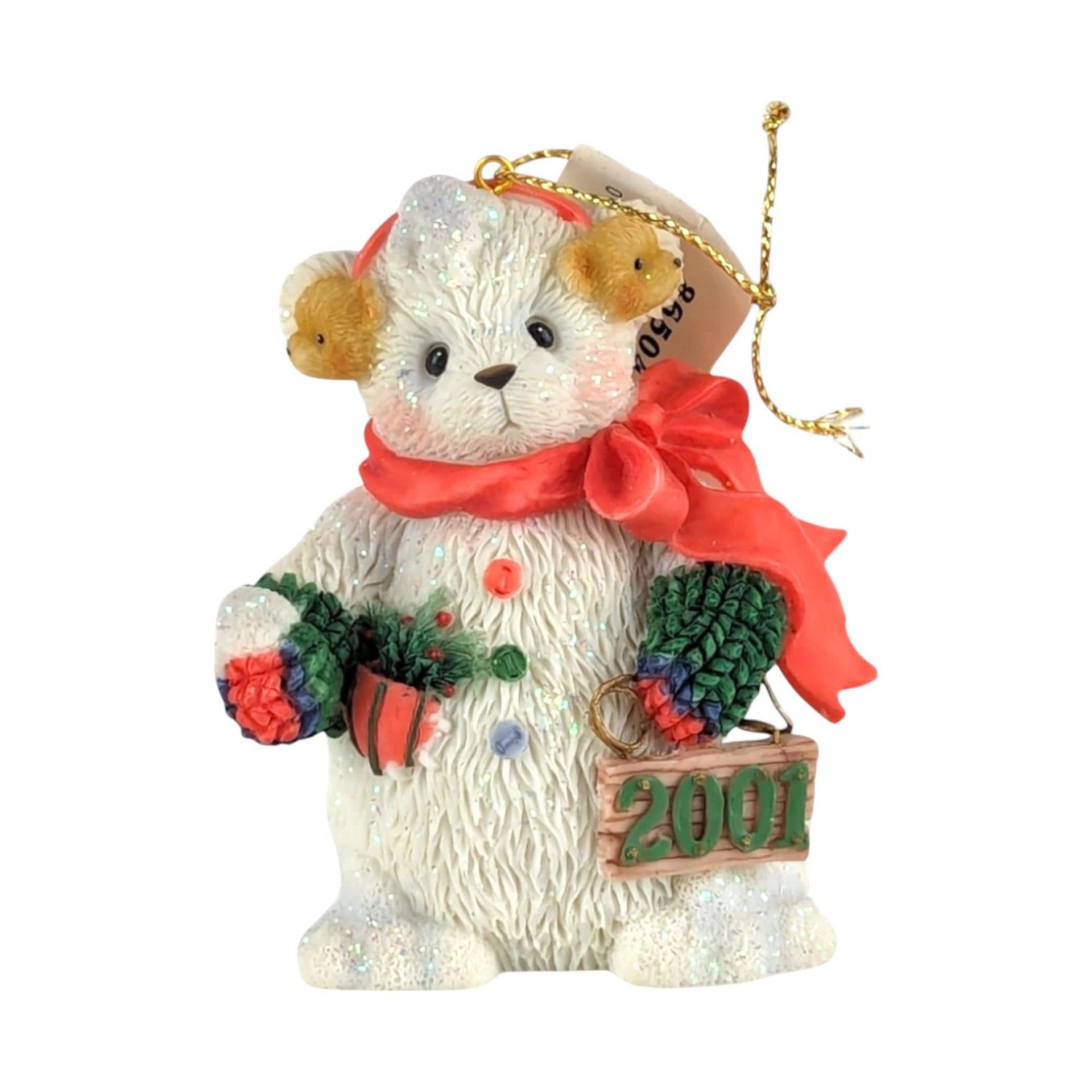 Vintage 90s Cherished Teddies Figurine: Enesco Collectible Bear Decor