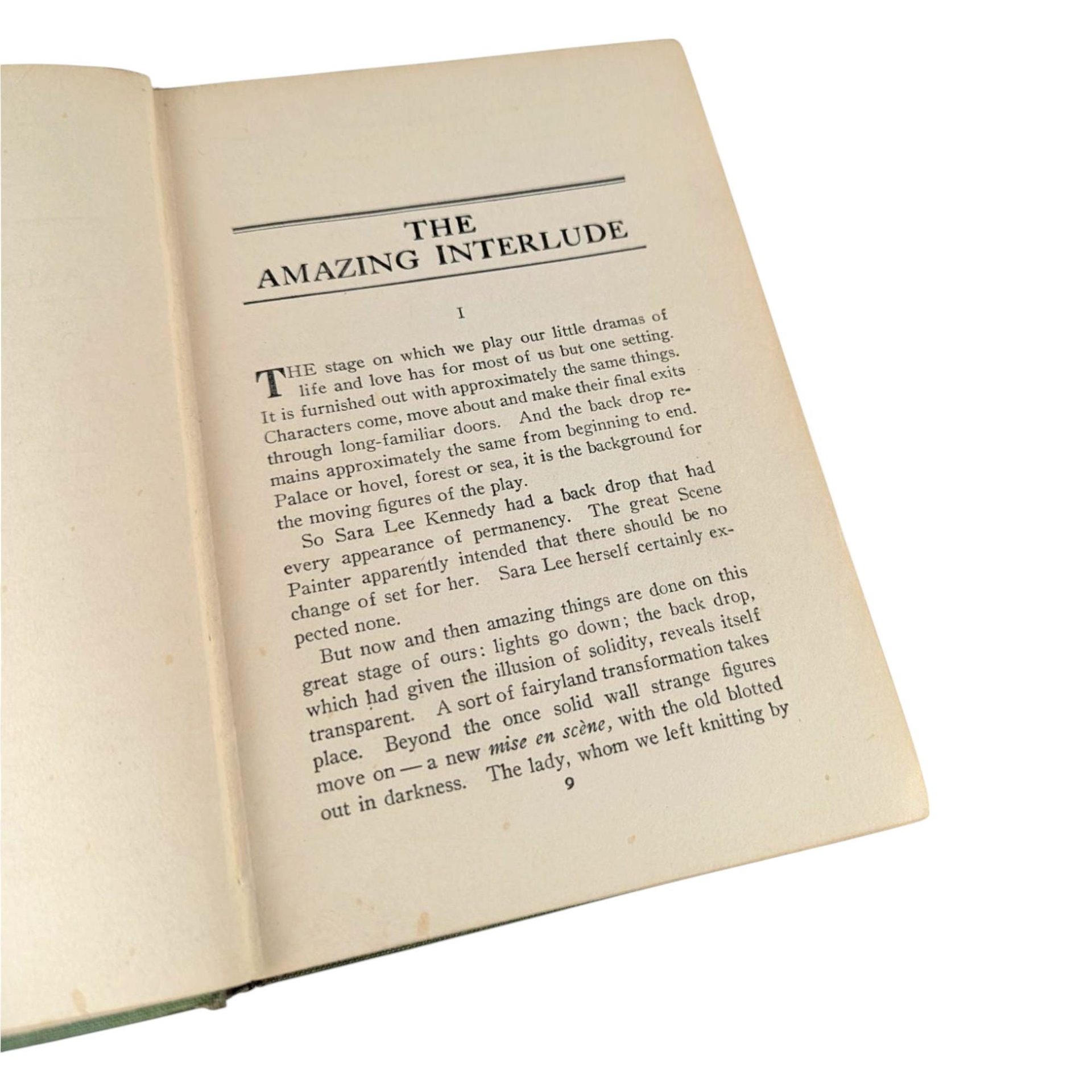1918 "The Amazing Interlude" Hardcover Book by Mary Roberts Rinehart, Antique Novel, Historical Fiction, Vintage Literature