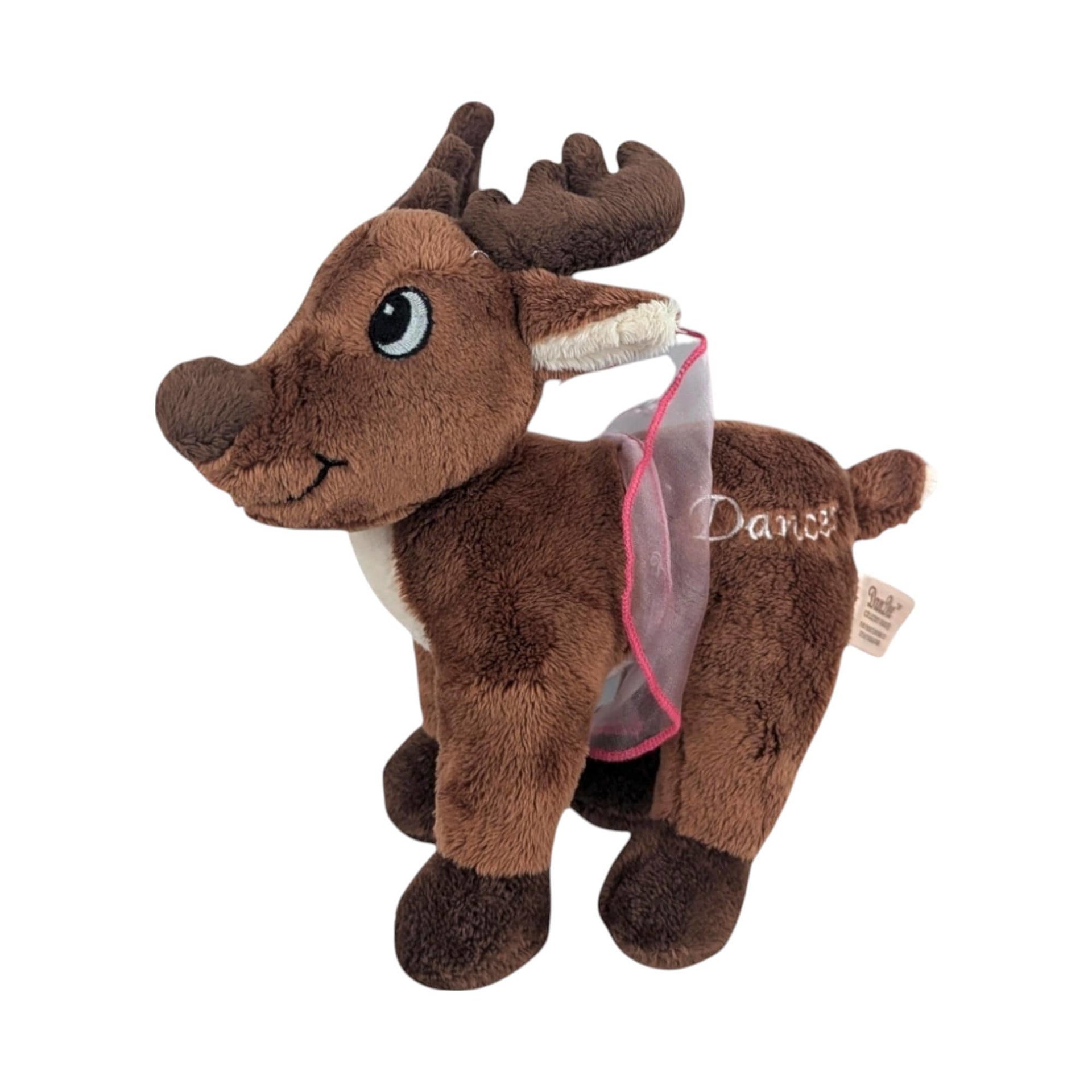 Vintage Dandee Rudolph & Dancer Plush Set, Christmas Holiday Decor, Nostalgic Plush Toys, Gift for Rudolph Fan