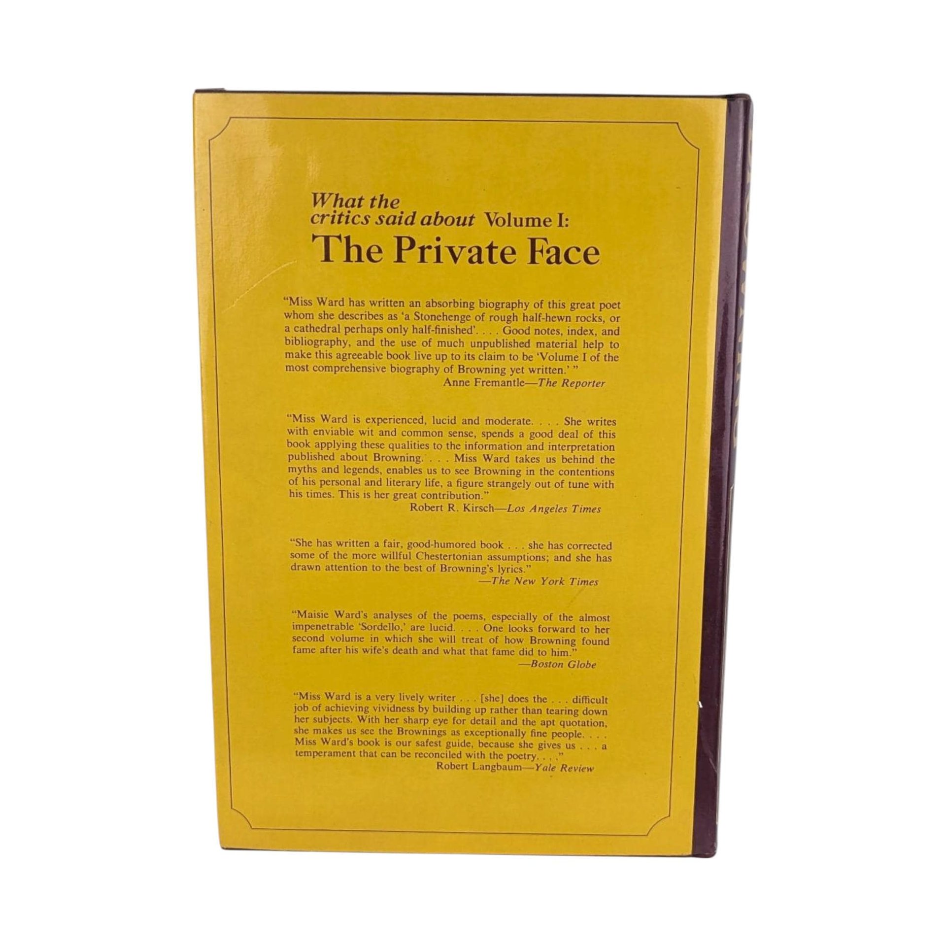 Vintage Robert Browning Biography: His World by Maisie Ward, 1969 Hardcover