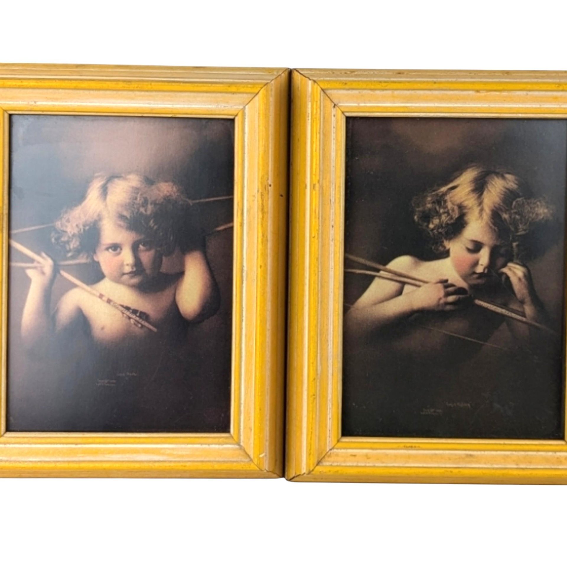 Vintage M.B. Parkinson Cupid Prints: Victorian Cherub Art